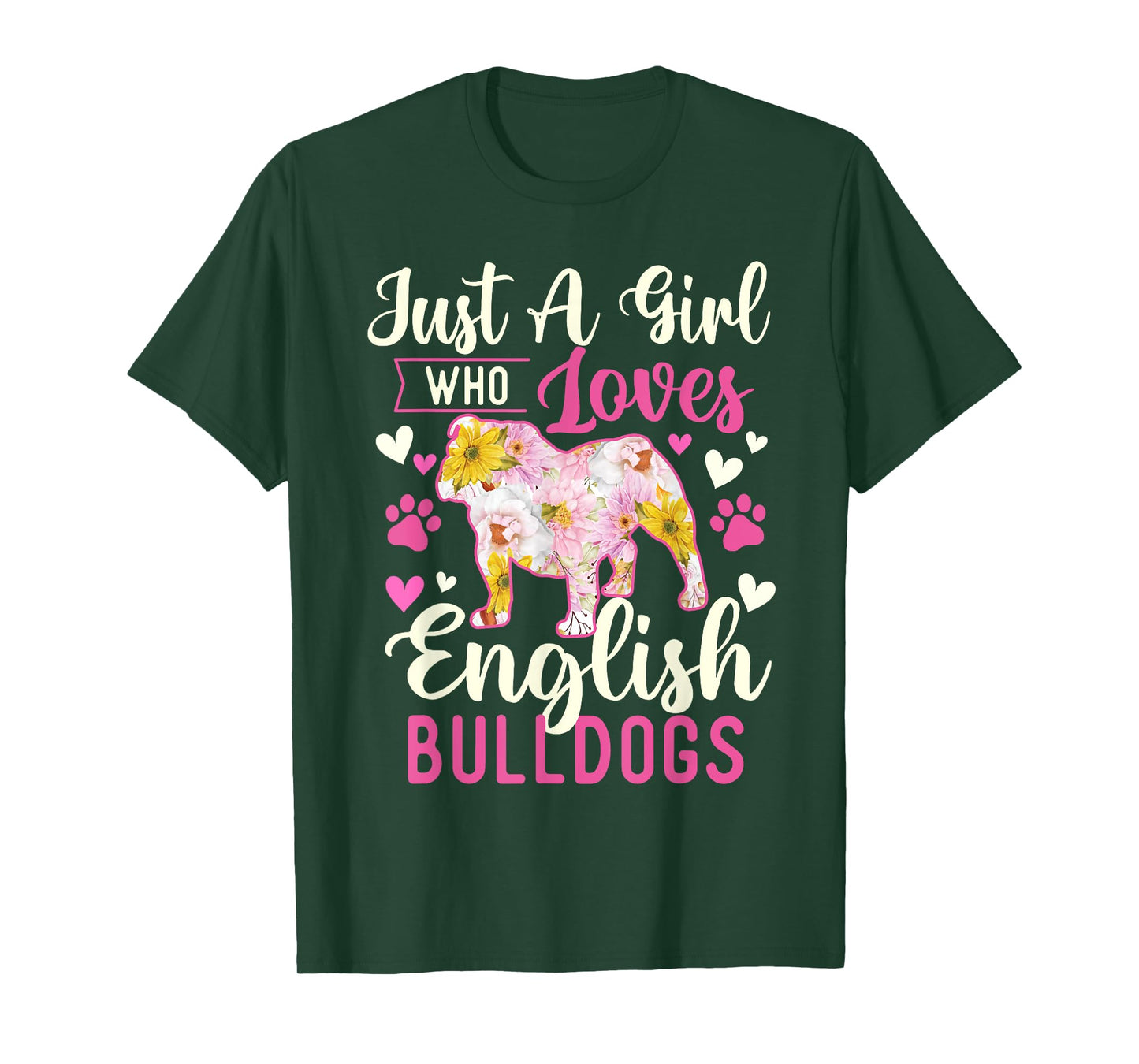 Just A Girl Who Loves English Bulldogs - Dog Lover Puppy T-Shirt