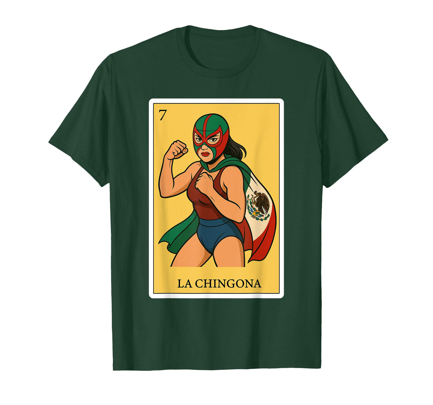 La Chingona Luchadora Funny Spanish-Mexican Bingo Gift Women T-Shirt
