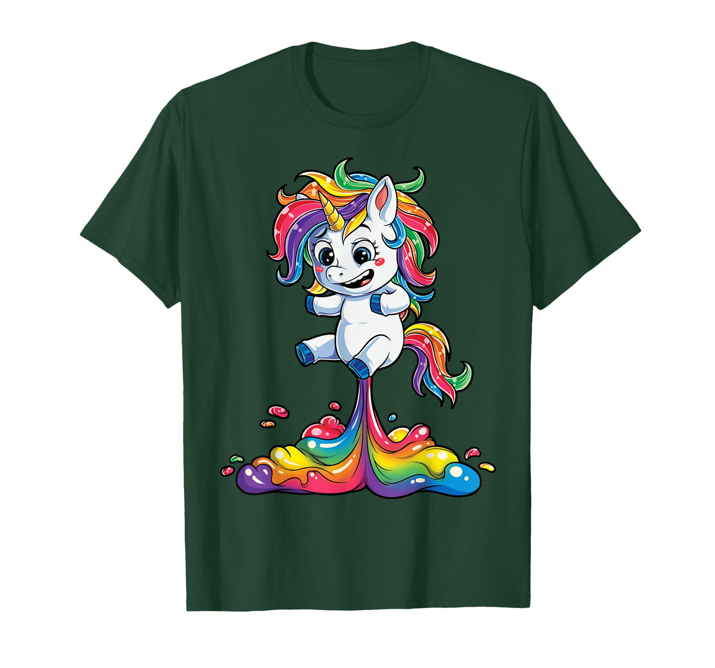 Unicorn Fart Funny Girls Kids Women Rainbow Gifts Squad T-Shirt