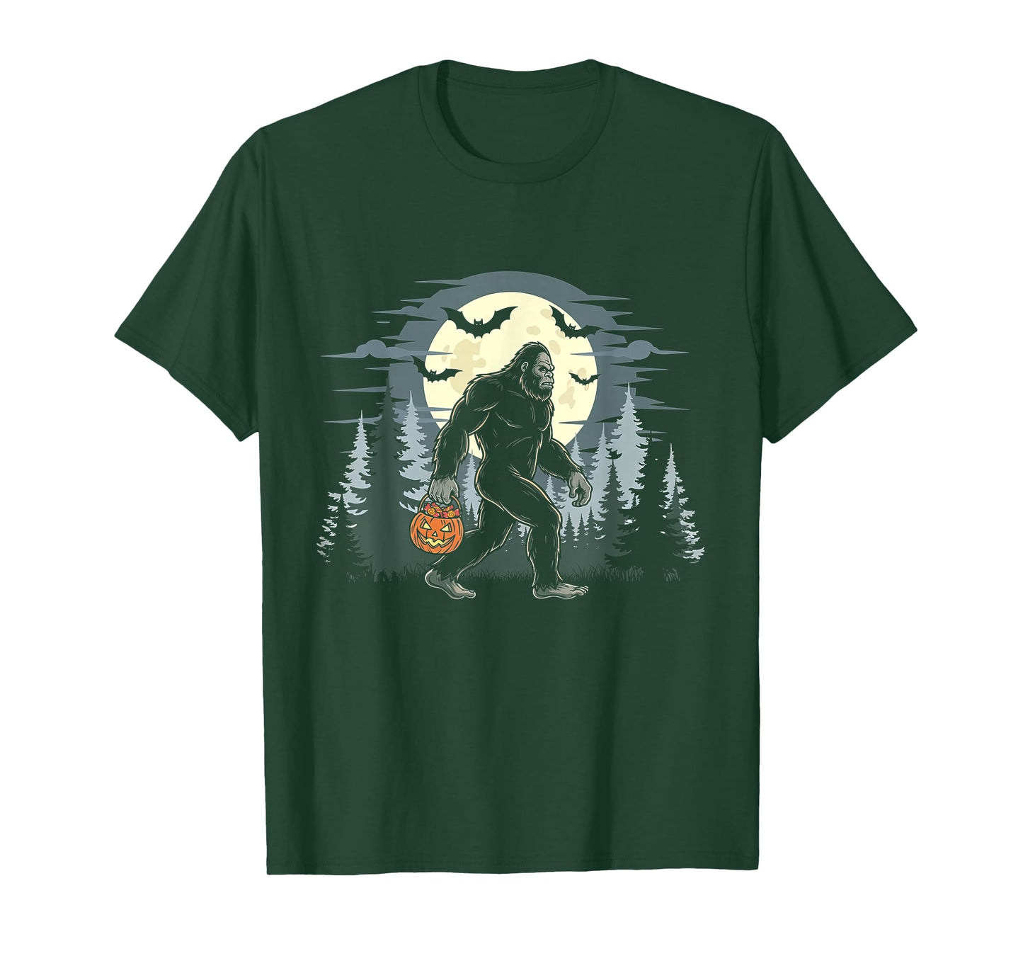 Halloween Bigfoot Sasquatch Lover Spooky Season Men Boys T-Shirt