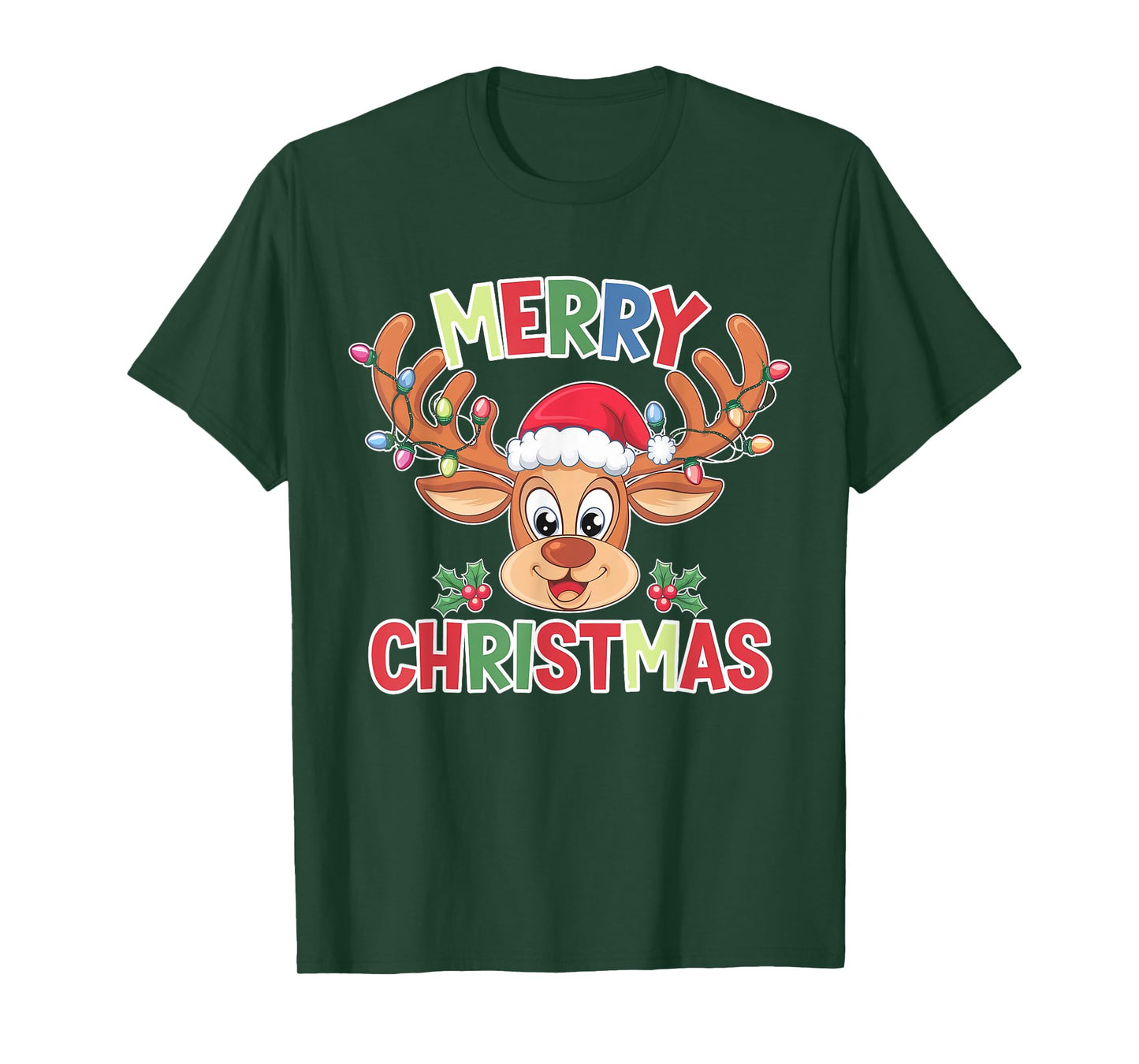 Merry Christmas Reindeer Xmas Family Men Women T-Shirt