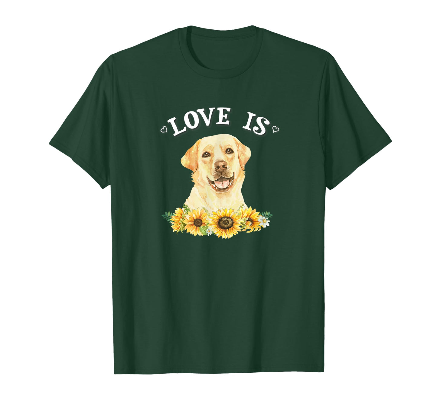 Cute Sunflowers Love Is Yellow Lab Lover T-Shirt