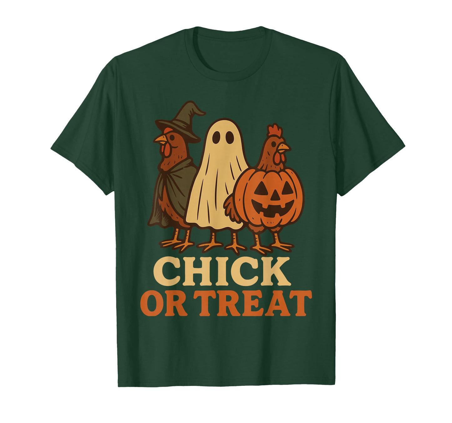 Chick or Treat Farming Funny Chicken Halloween Costume T-Shirt