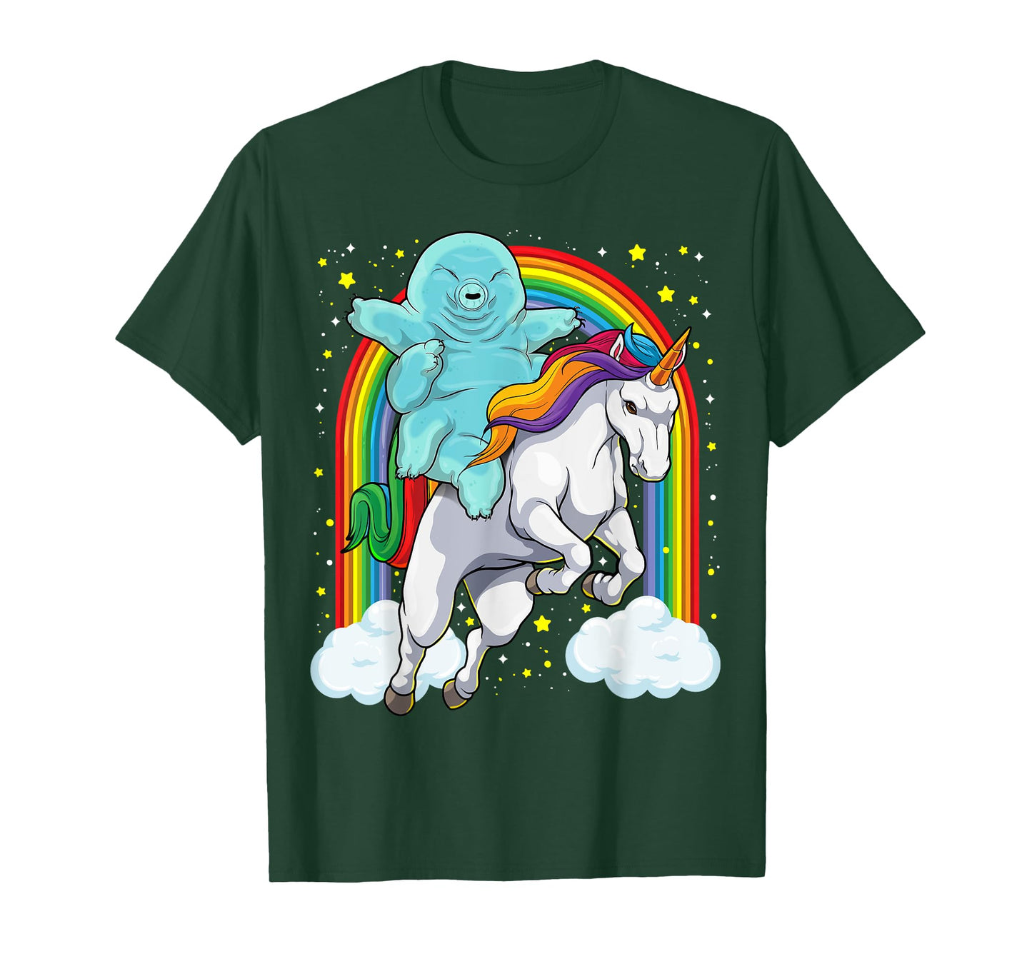 Tardigrade Riding Unicorn Funny Magical Tardigrade Unicorn T-Shirt