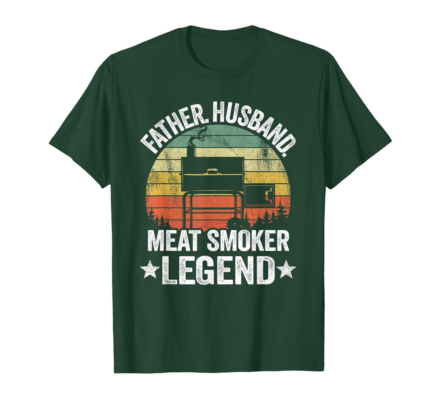 Father Husband Meat Smoker Legend Grilling Dad Meat Smoking T-Shirt