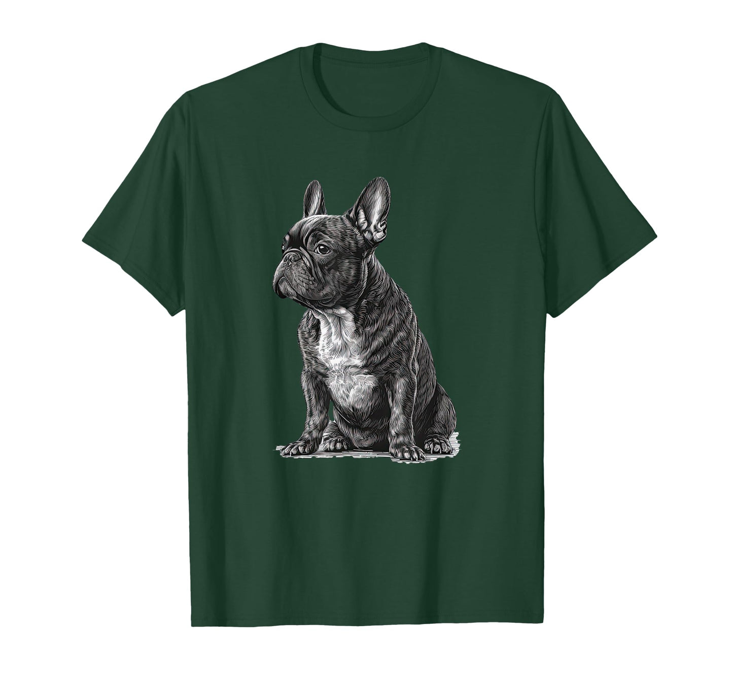 Funny French Bulldog Frenchie Black and White T-Shirt