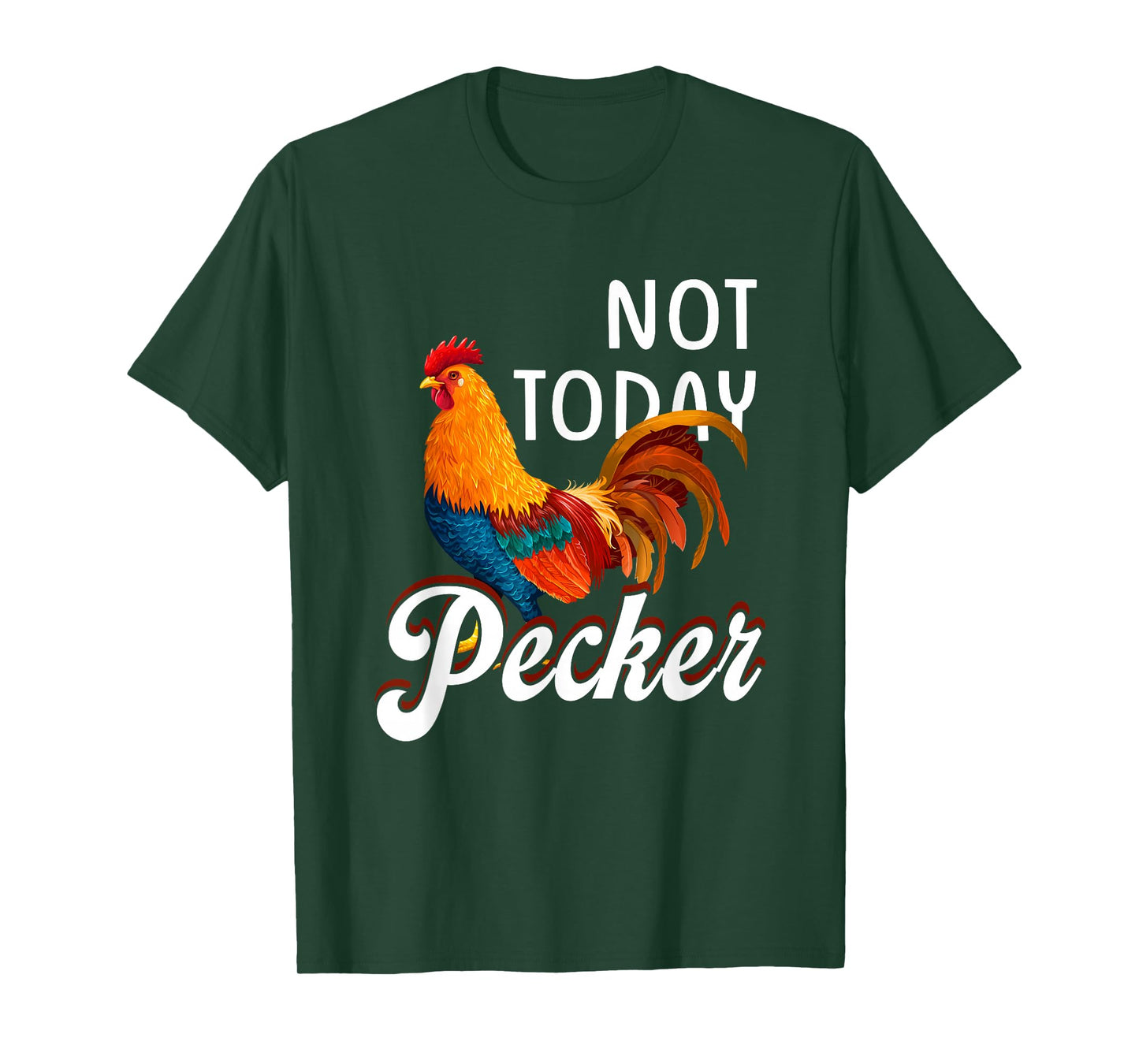 Not s Today Pecker Chicken Lover Farmer Crazy ChickenLady T-Shirt