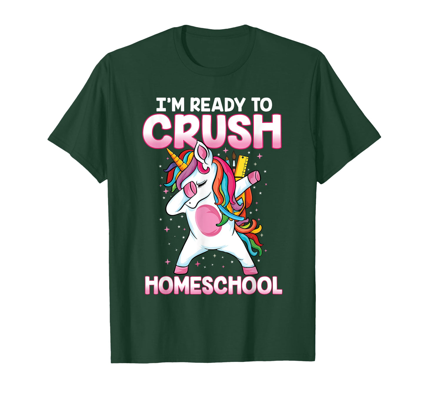 Back to School Dabbing unicorn ready to crush Homeschool T-Shirt