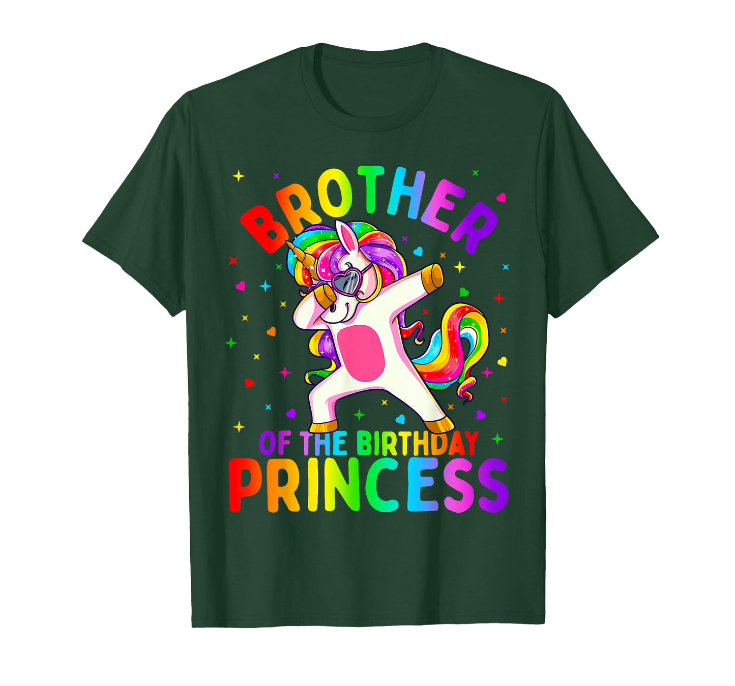 Brother of the Birthday Princess Girl Dabbing Unicorn T-Shirt