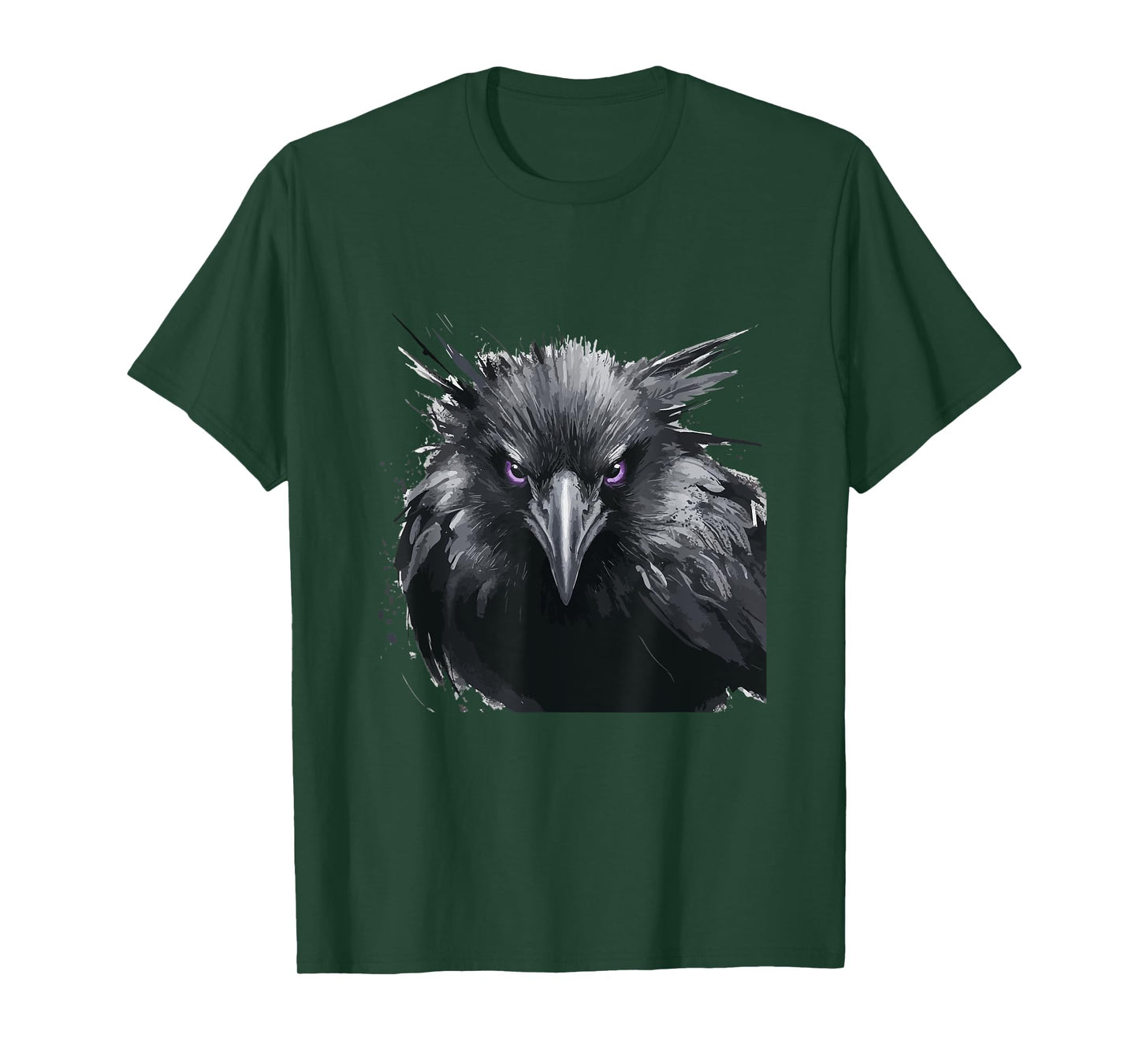 Black Raven Bird Graphic For Gothic Kids Women Men Cute Crow T-Shirt