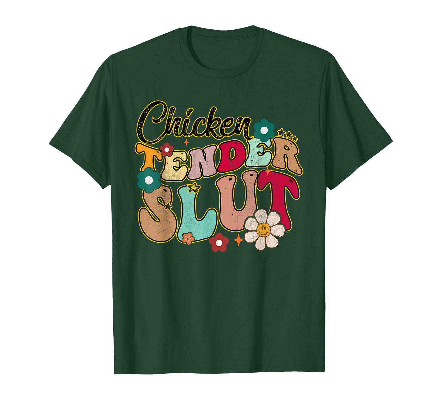 Chicken Tender Slut Groovy Christmas Saying Men Women T-Shirt