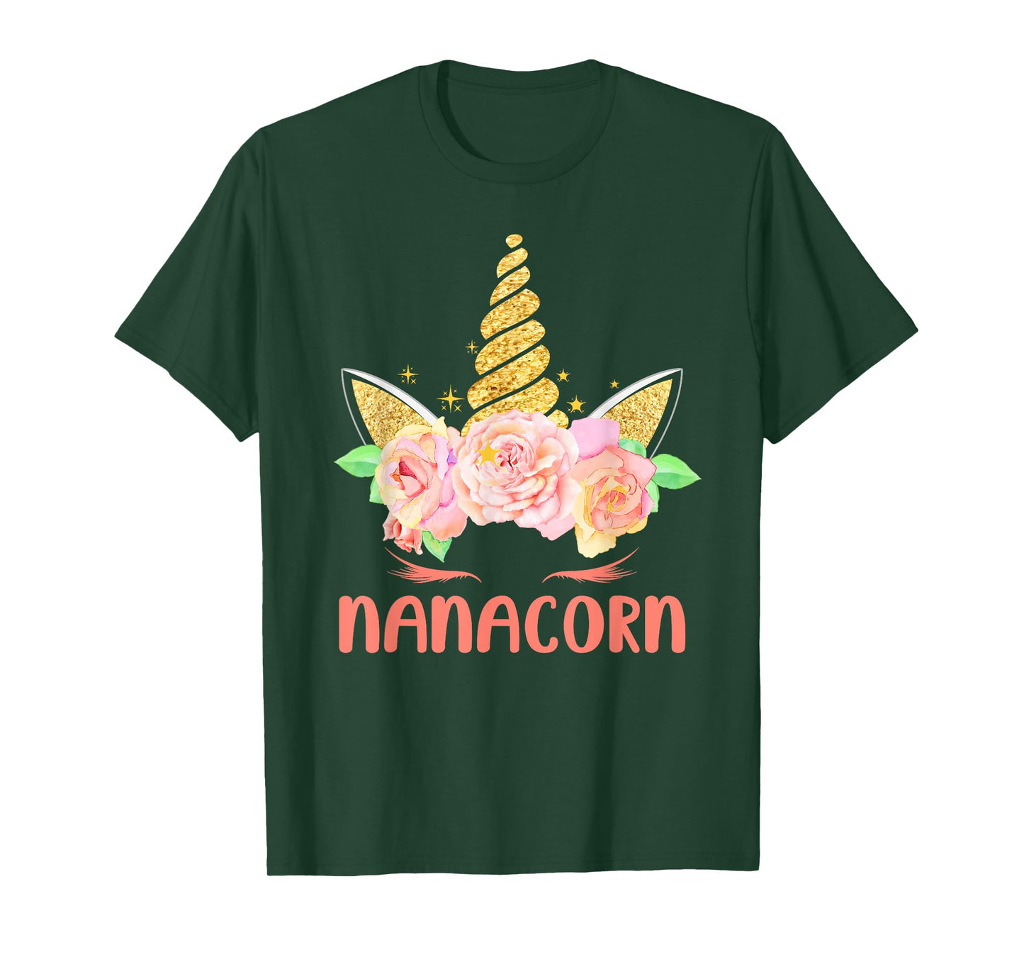 Funny Nanacorn Unicorn Mama Lover Family Matching Costume T-Shirt