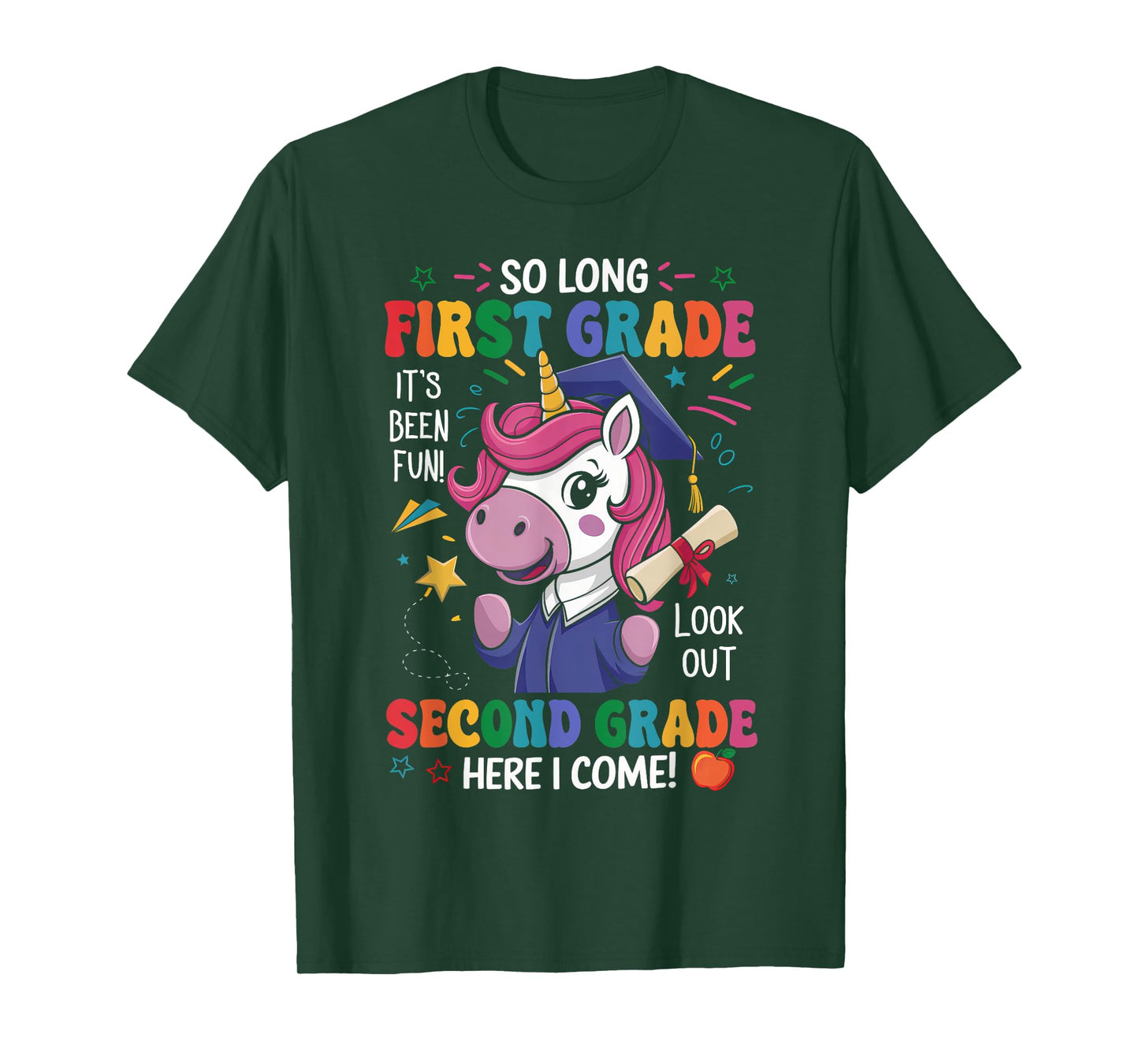 Unicorn So Long First Grade Graduation Last Day Of School T-Shirt