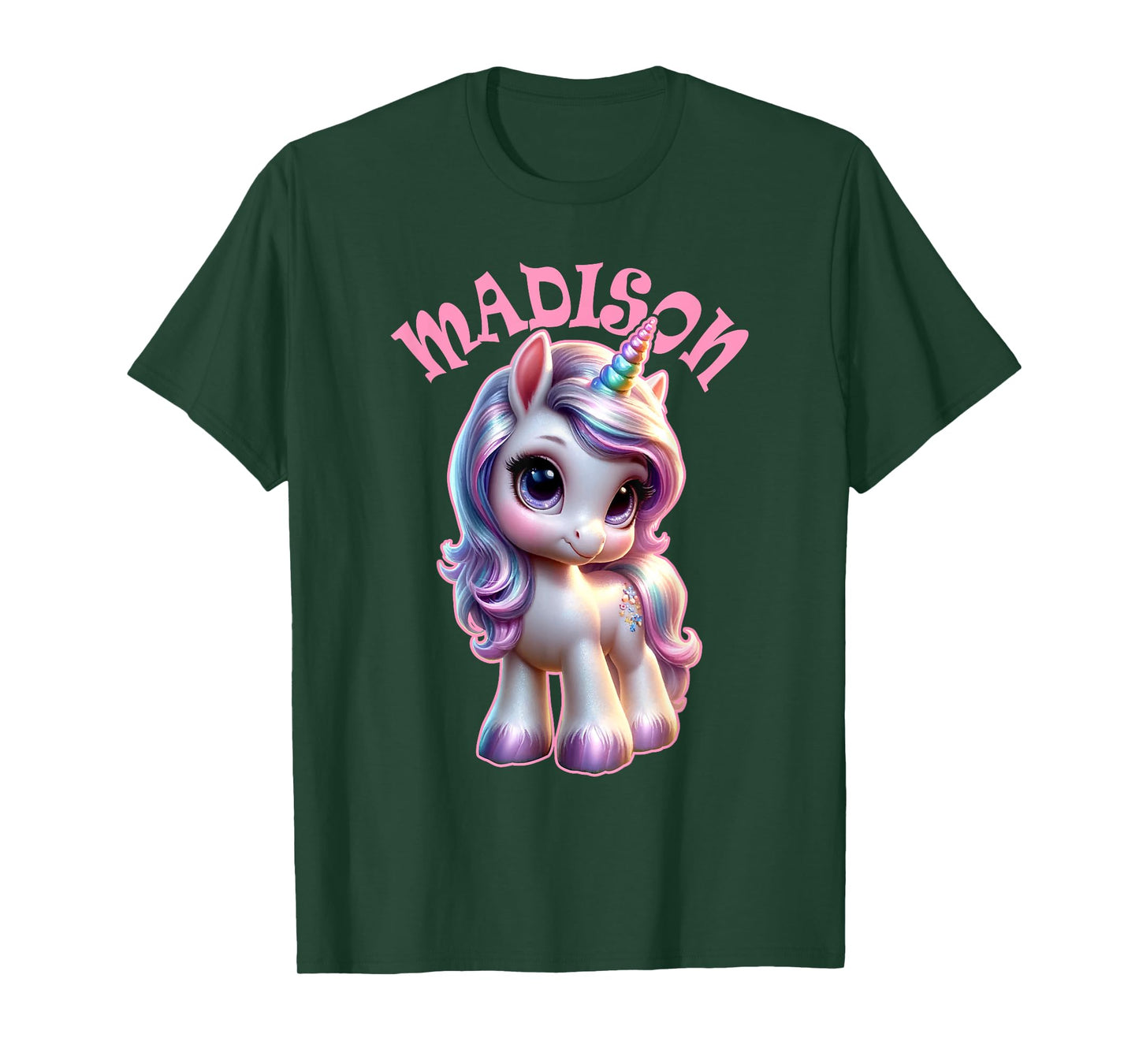 Madison Cute Unicorn Design for Girls Name Madison T-Shirt
