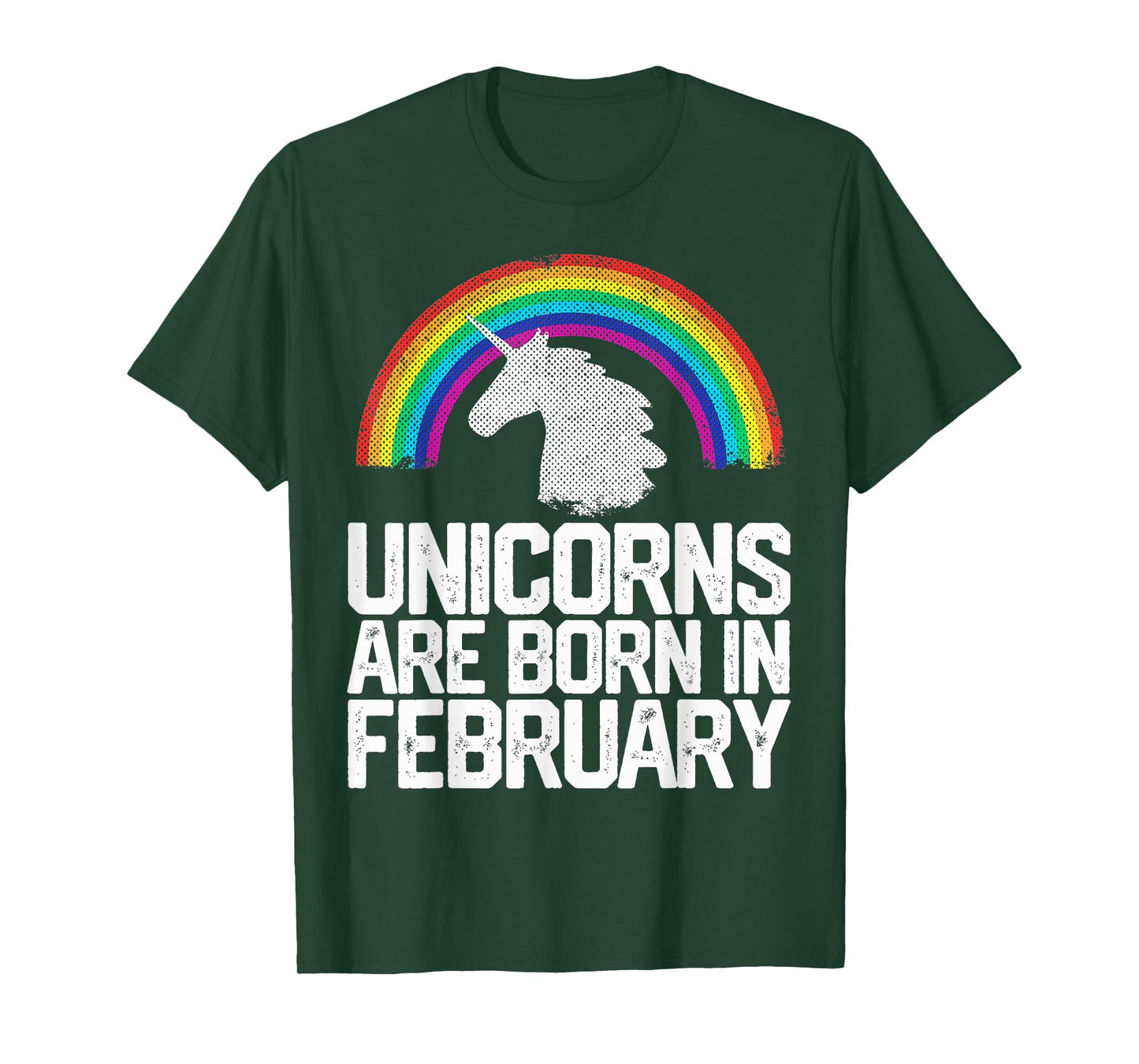 Unicorns Are Born In February Birthday Gift Women Girls Teen T-Shirt