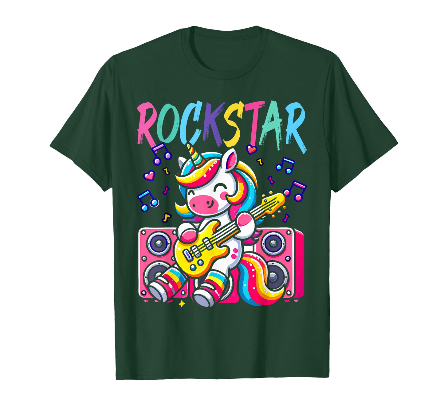 Unicorn Rock Star Guitar Rockin' Music Singer Funny Kids T-Shirt
