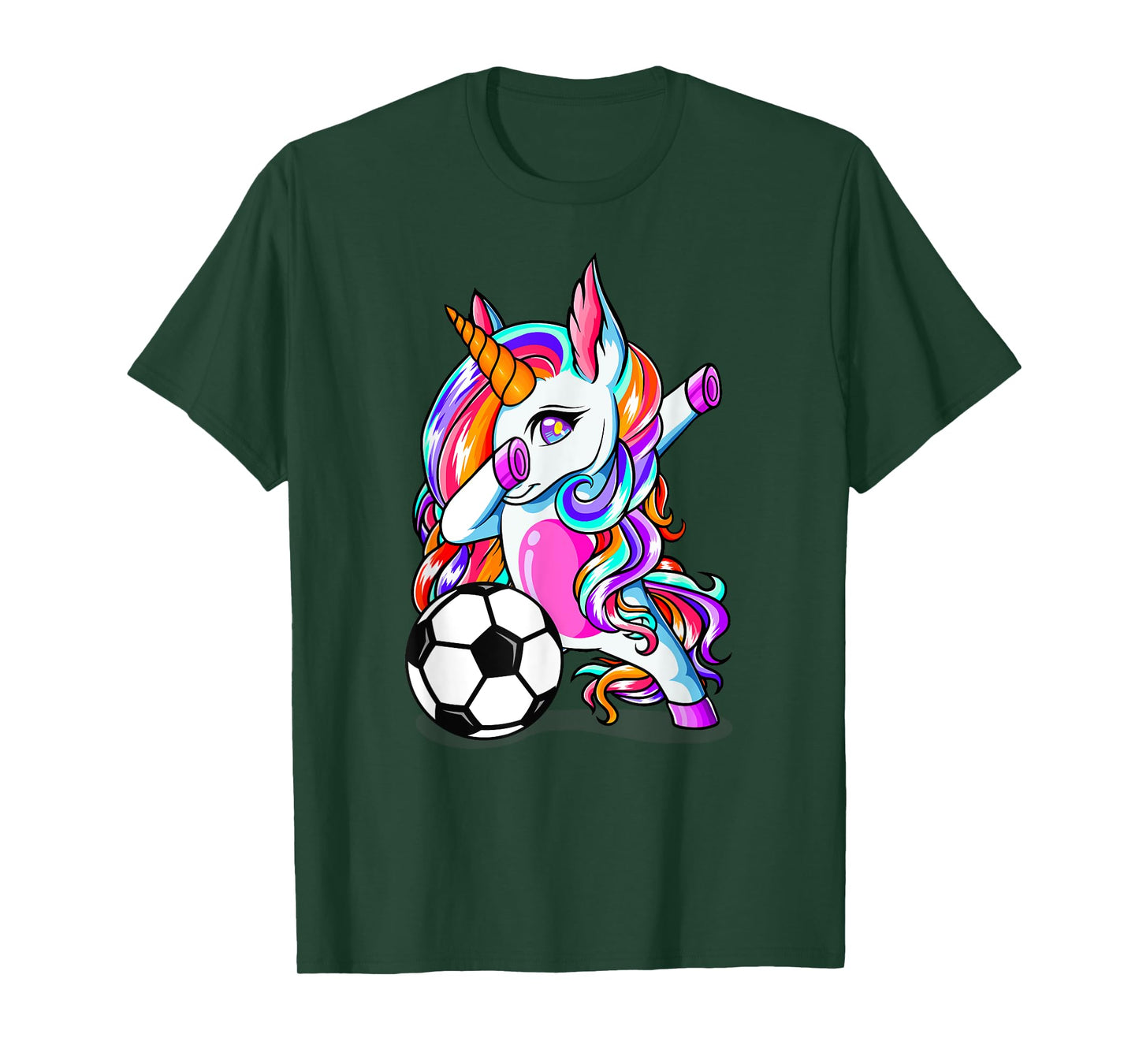 Dabbing Unicorn Football Funny Sport Soccer Lover Girl Gifts T-Shirt