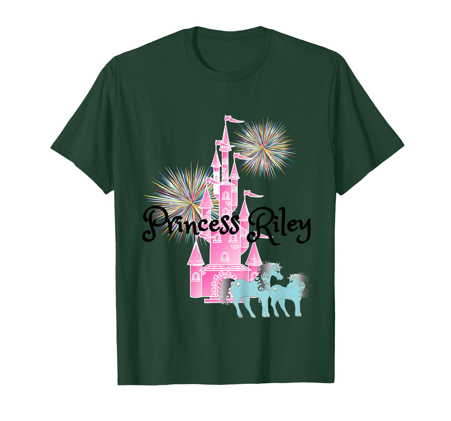 Kids Princess Riley Name Girls Personalized Custom T-Shirt