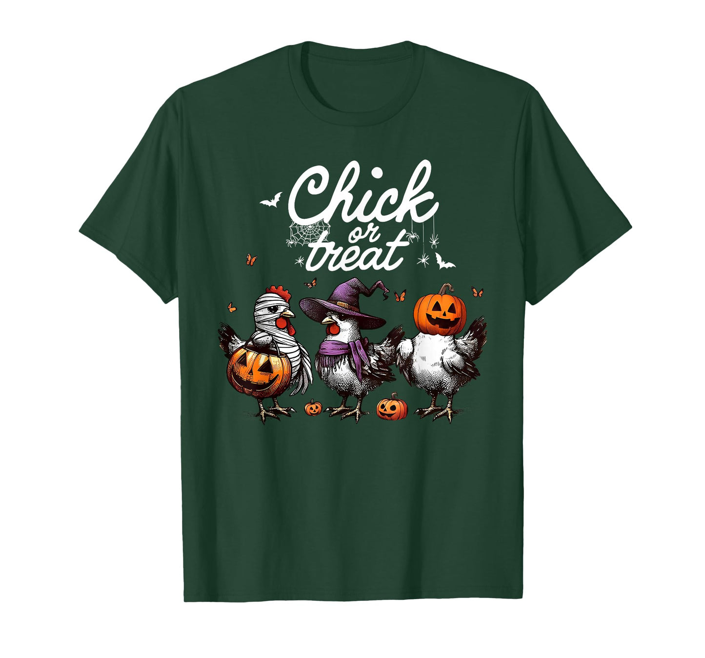 Chick Or Treat Jack O Lantern Halloween Chickens Ghost Mummy T-Shirt