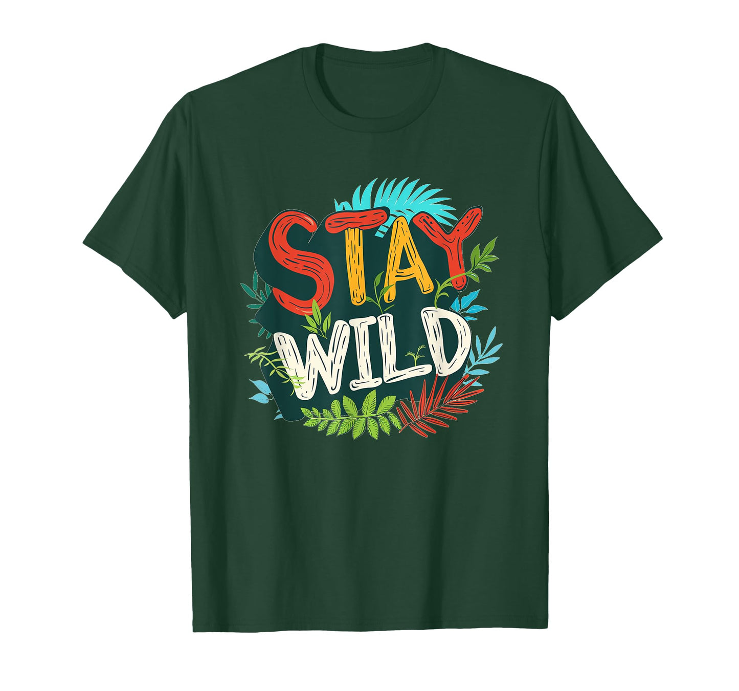 Multicolor Stay Wild Emblem T-Shirt