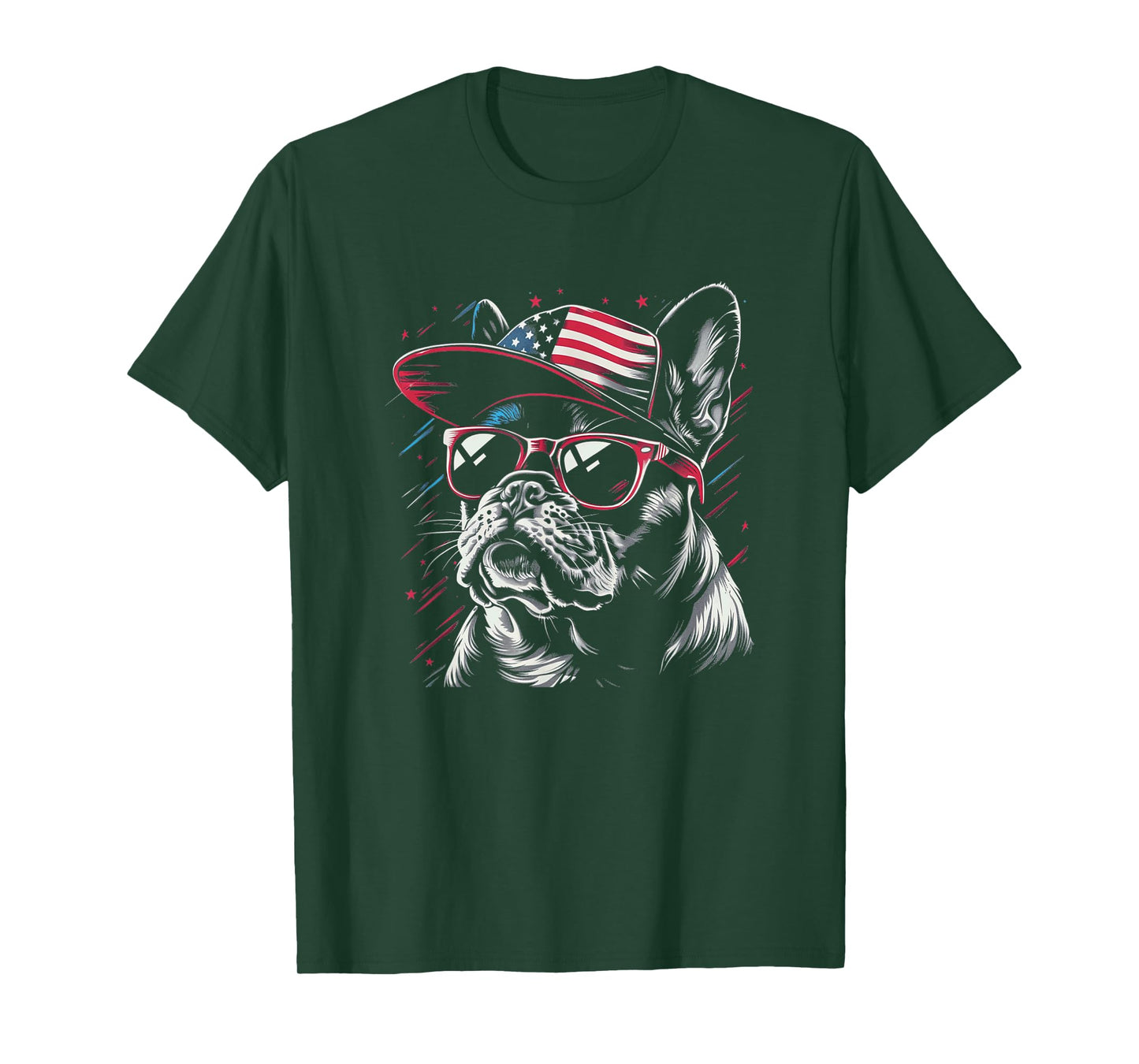Funny 4th of July French Bulldog Dog Lover Frenchie Women Kids Men T-Shirt
