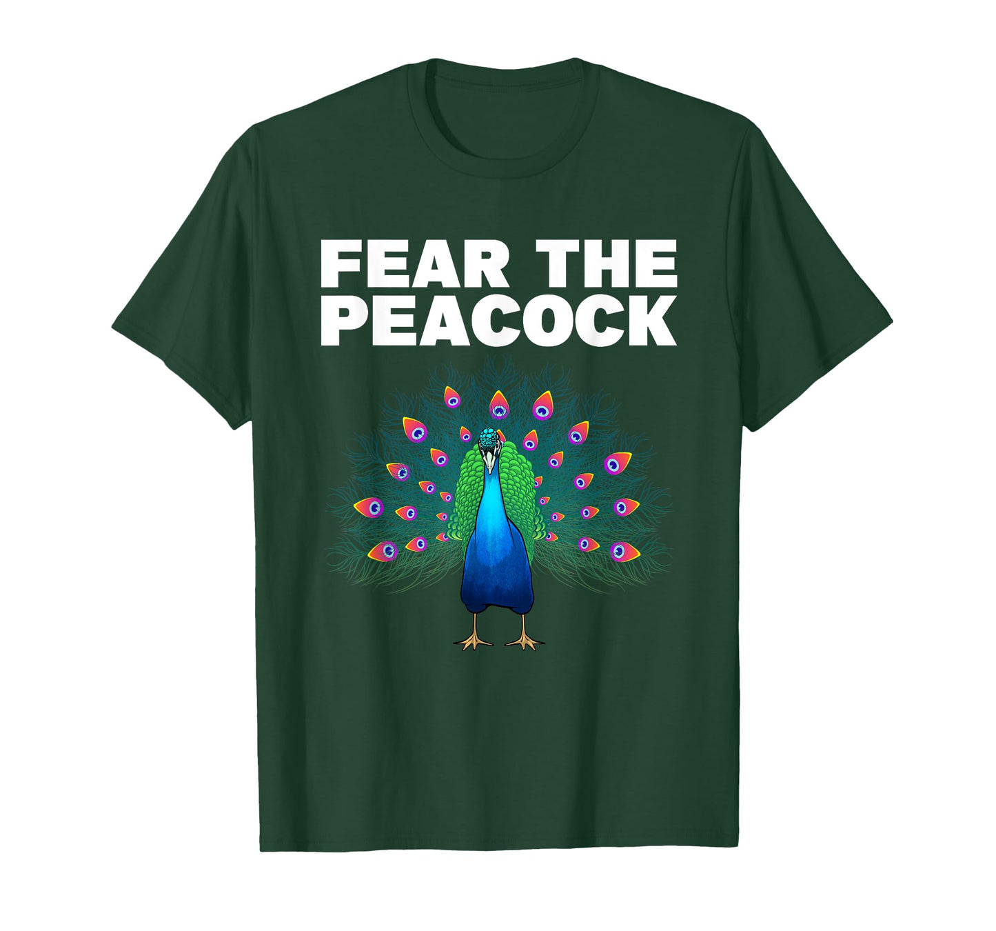Funny Peacock Art For Men Women Kids Peafowl Peacock Lover T-Shirt