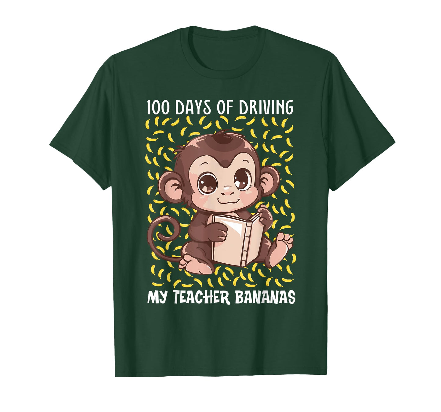 100th Day Of School Bananas Monkey Pun Teacher Student T-Shirt
