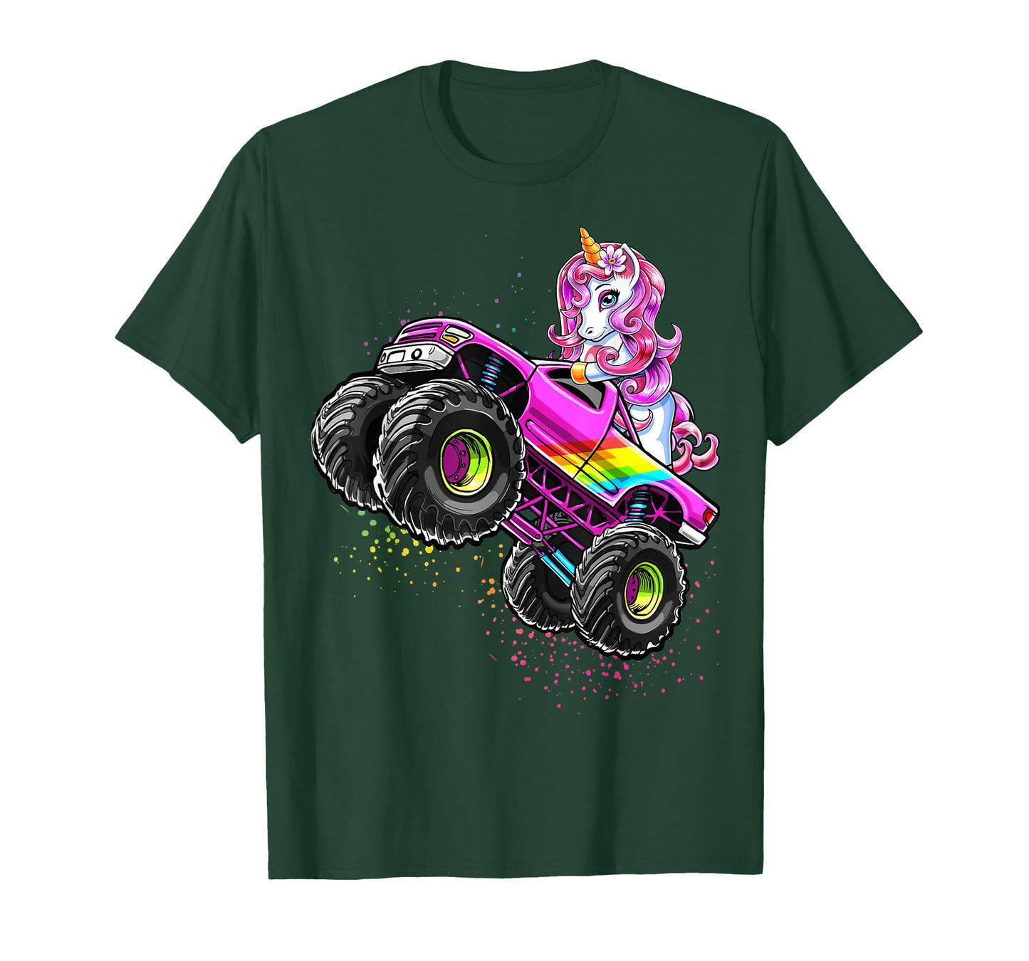 Monster Truck Unicorn Birthday Party Monster Truck Girl Gift T-Shirt