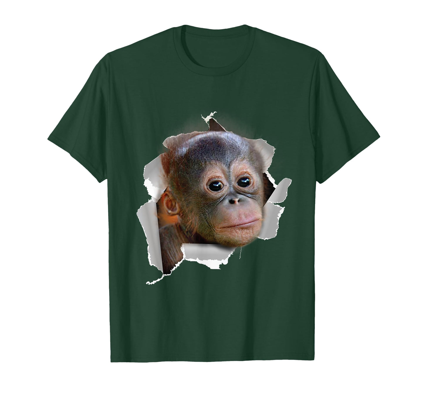 Funny Monkey Baby Orang Utan Orang Utan Face Costume T-Shirt