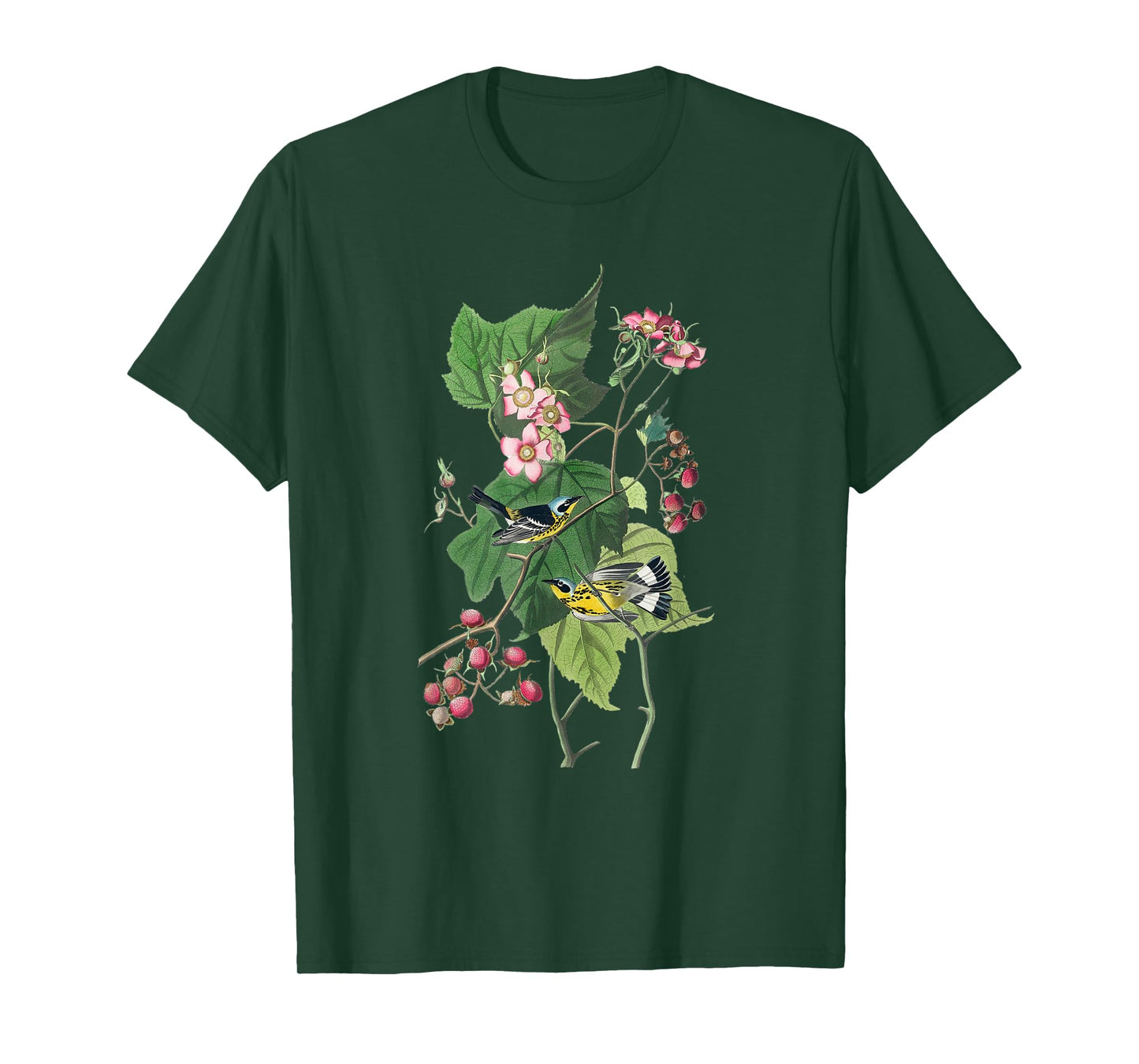 Vintage Warblers Birds Illustration For Men & Women T-Shirt