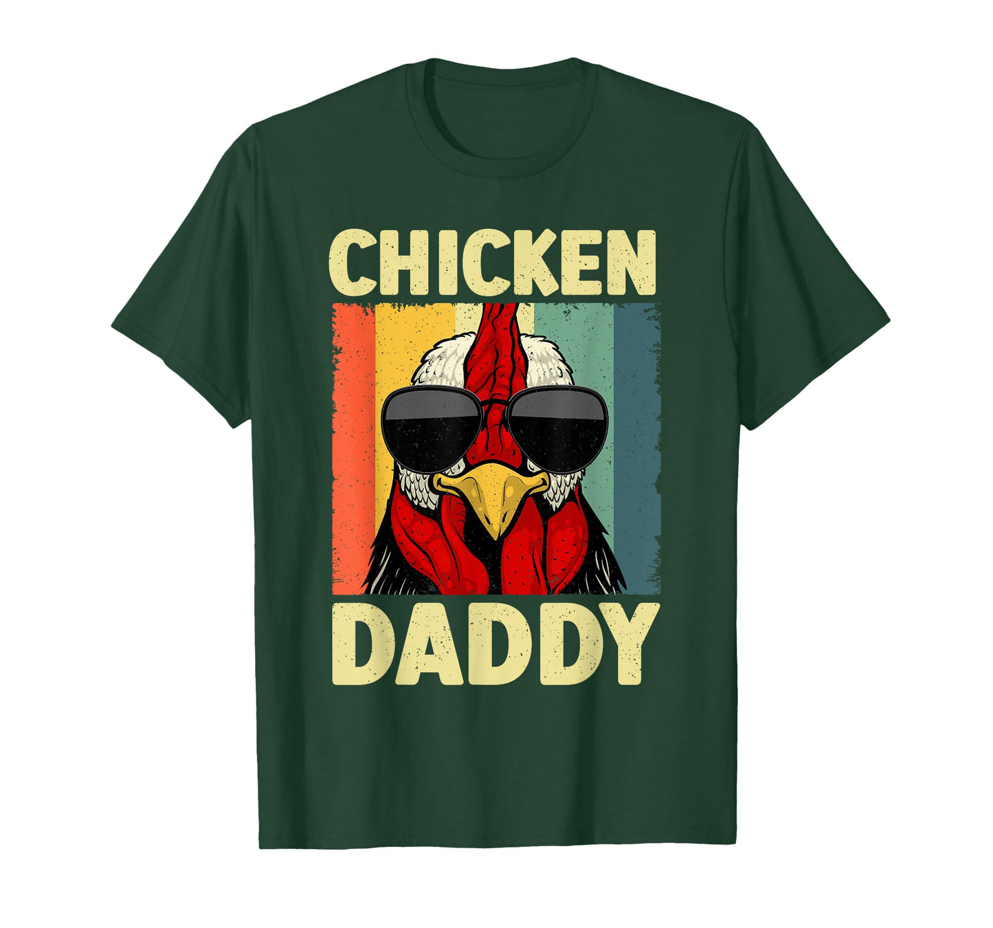 Funny Chicken Daddy Design For Dad Men Farmer Chicken Lover T-Shirt