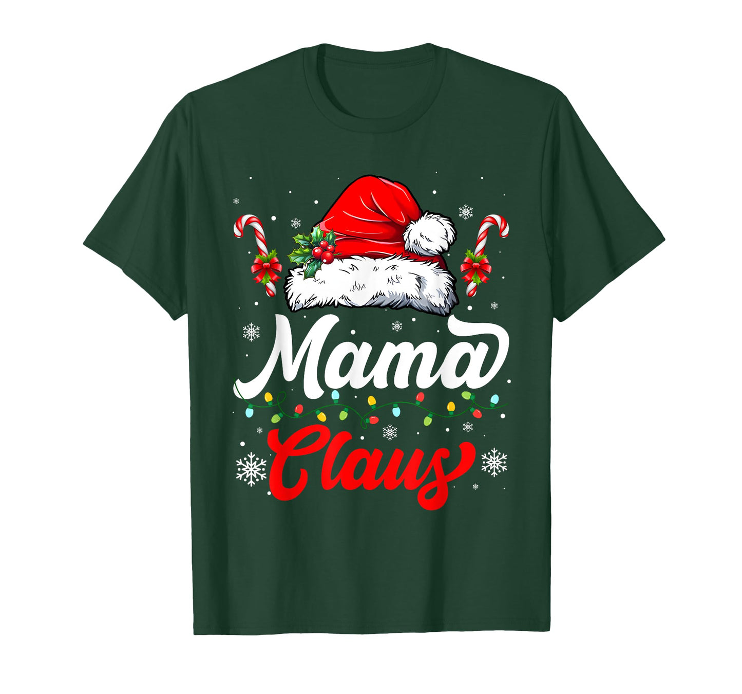 Women Xmas Santa Mama Claus Crew Holiday Women Mom Family T-Shirt