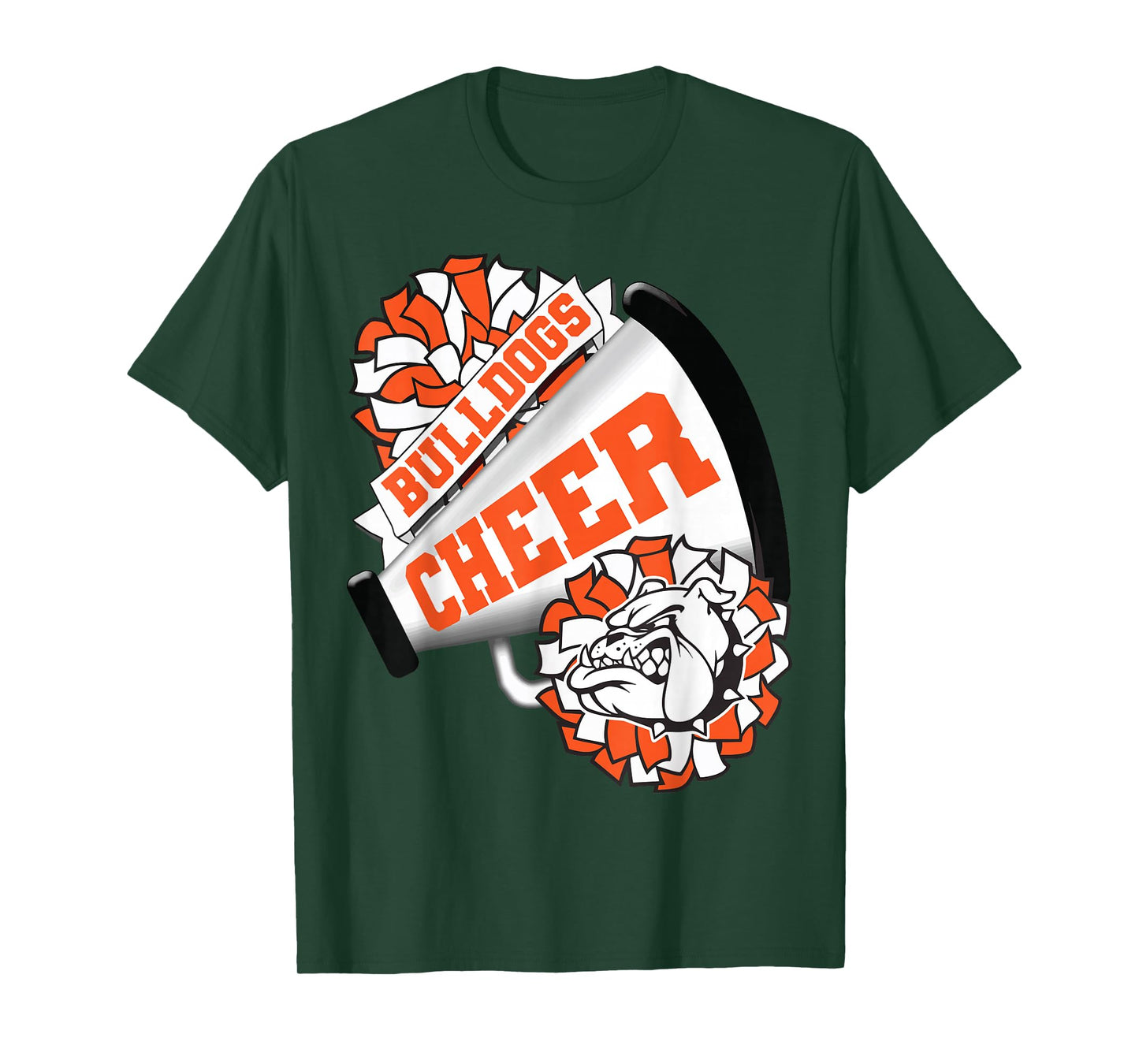 Bulldogs Cheerleading Back To School Cheer Team Orange T-Shirt