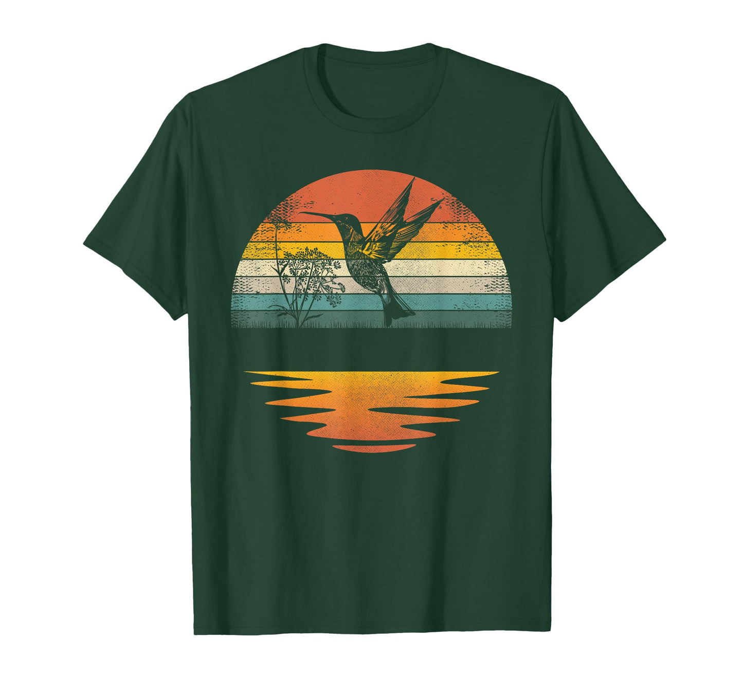 Hummingbird Vintage Sunset Hummingbirds T-Shirt
