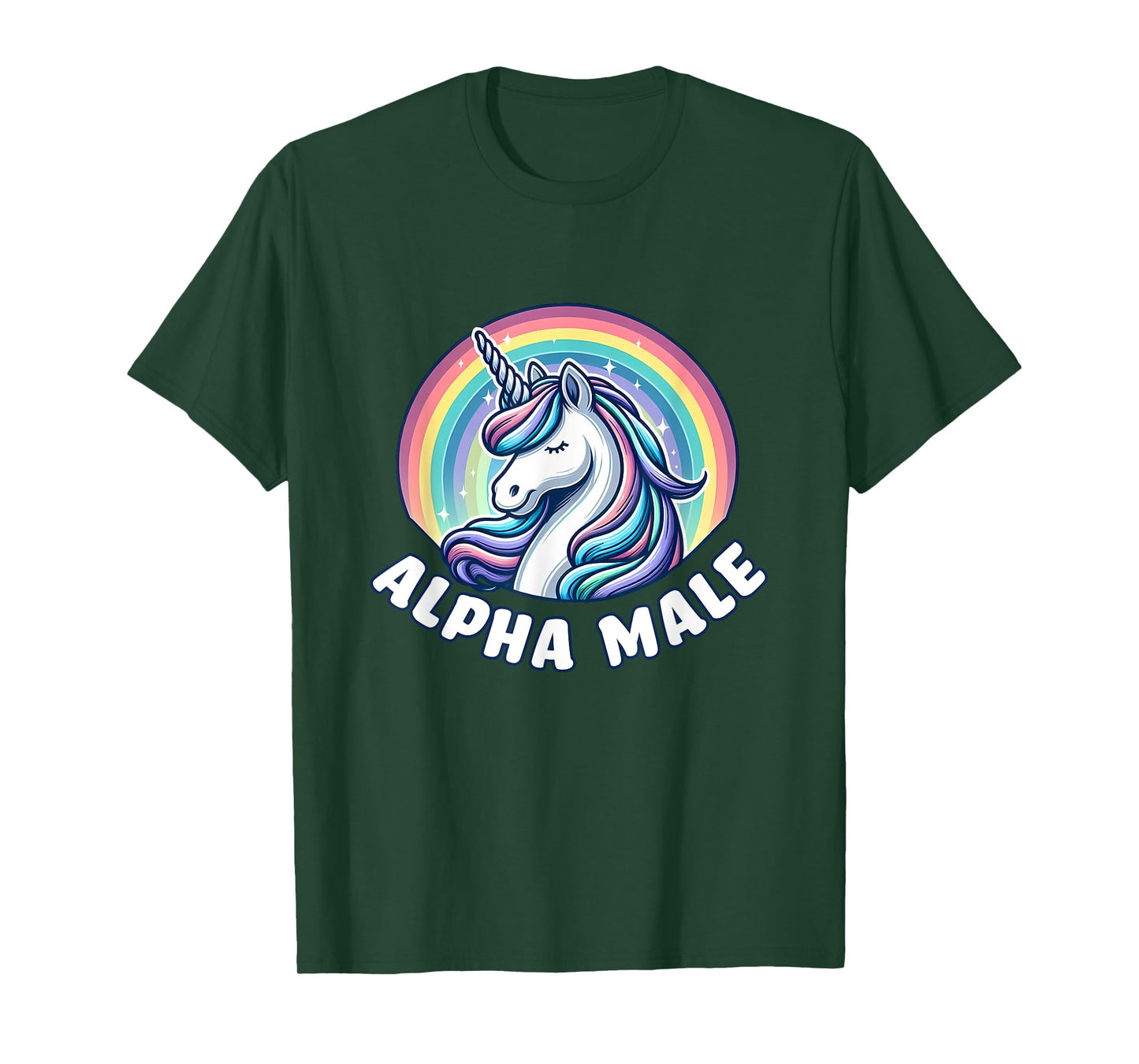 Alpha Male Unicorn Ironic Cute Funny Sarcastic Humor T-Shirt