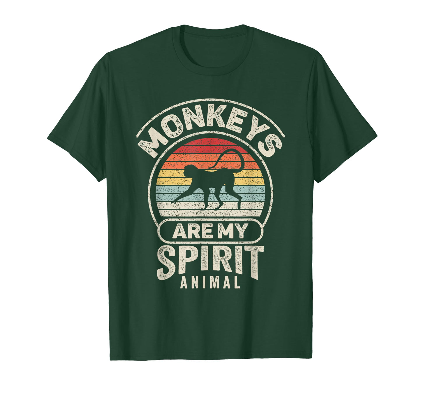 Retro Monkeys Are My Spirit Animal Monkey Lover T-Shirt