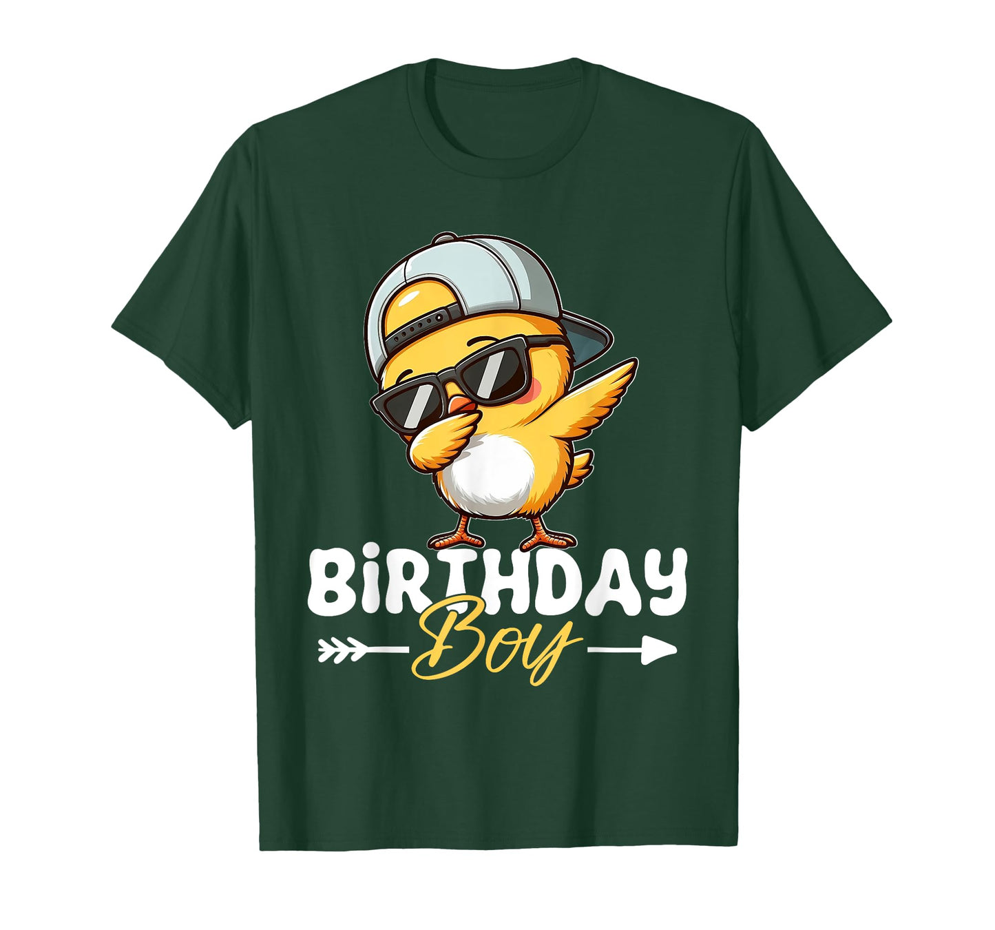 Cute Chicken Birthday Boy Dabbing Chicks Funny Party T-Shirt