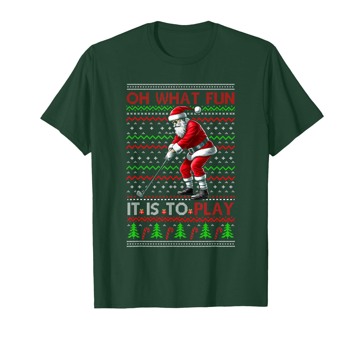 What Funny It Is To Playing Golf Christmas Santa Sweater T-Shirt
