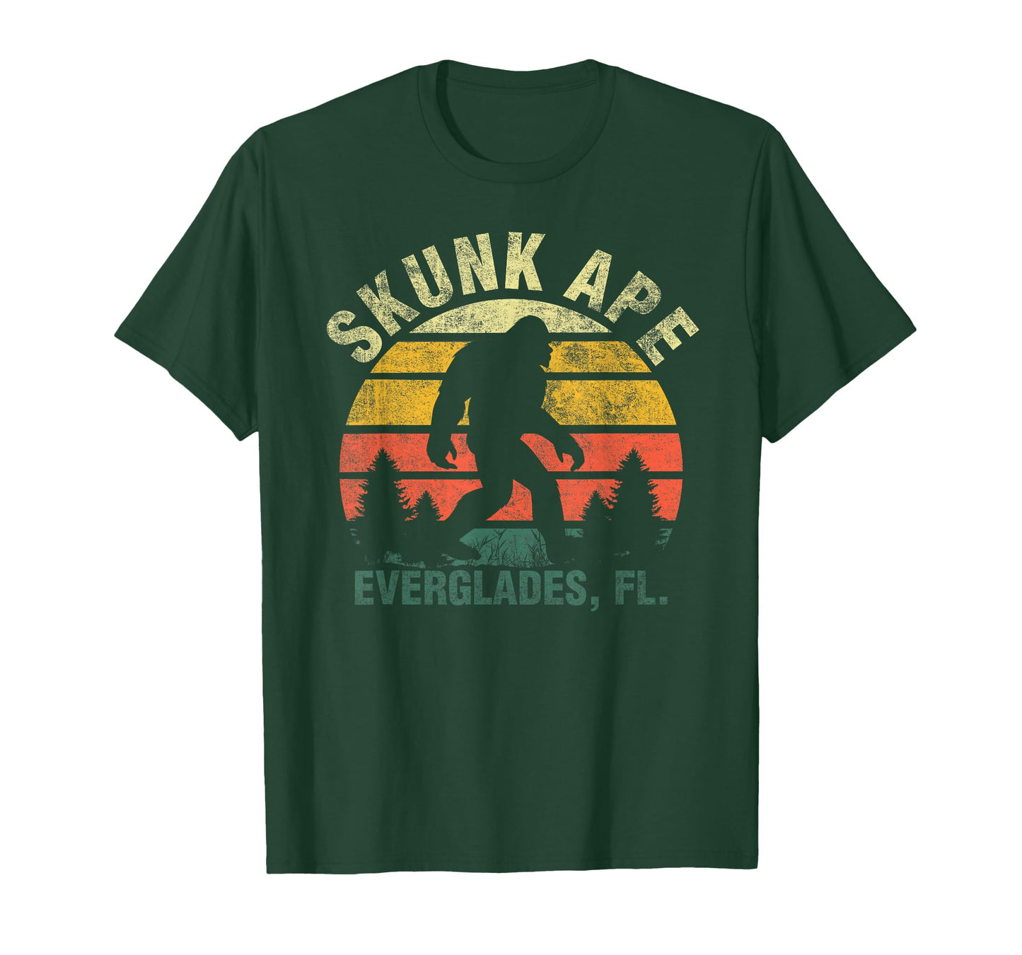 Retro Vintage Skunk Ape Florida Everglades Bigfoot T-Shirt