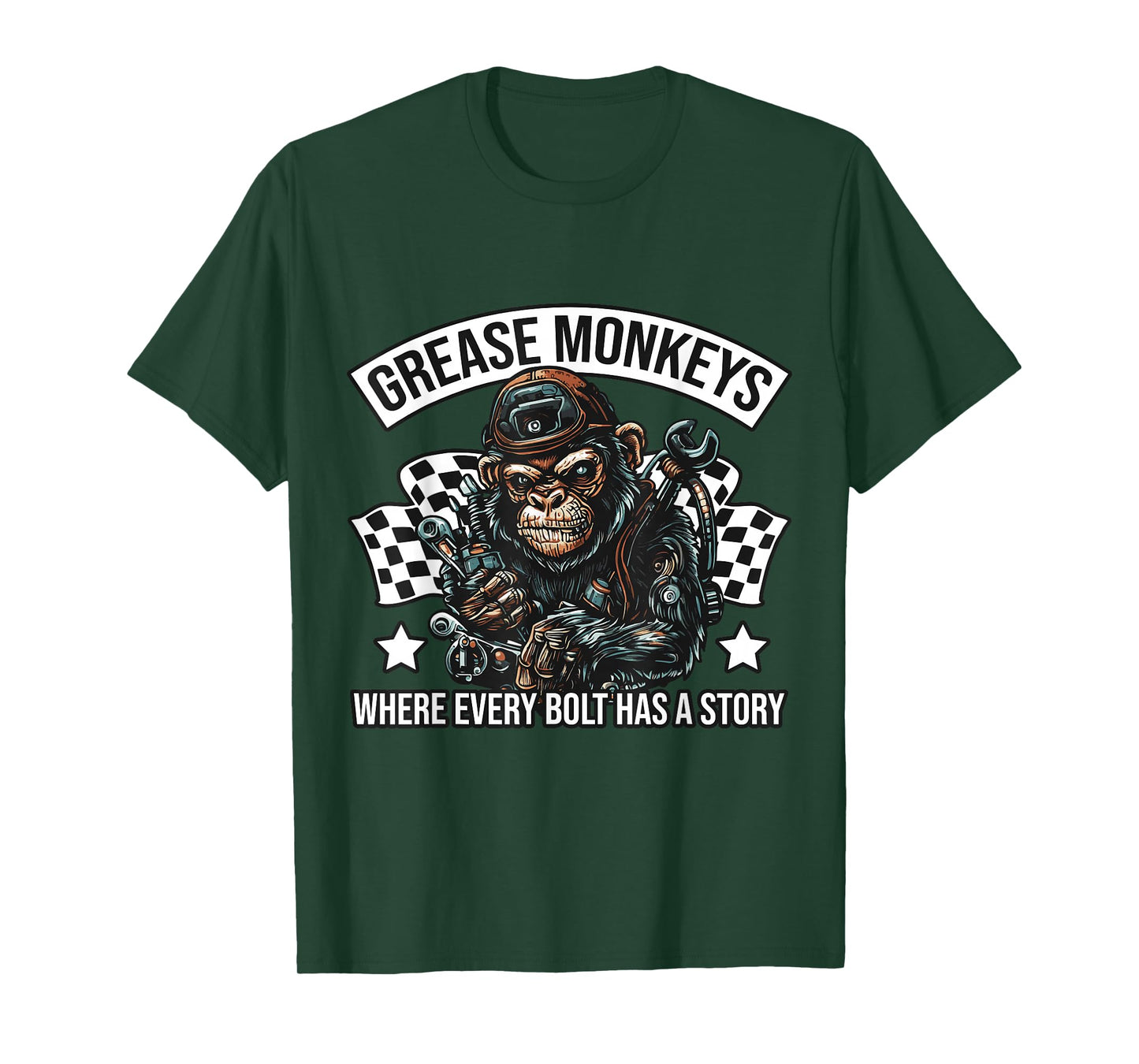Grease Monkeys Chronicles - Bolt Tales Car Mechanic T-Shirt