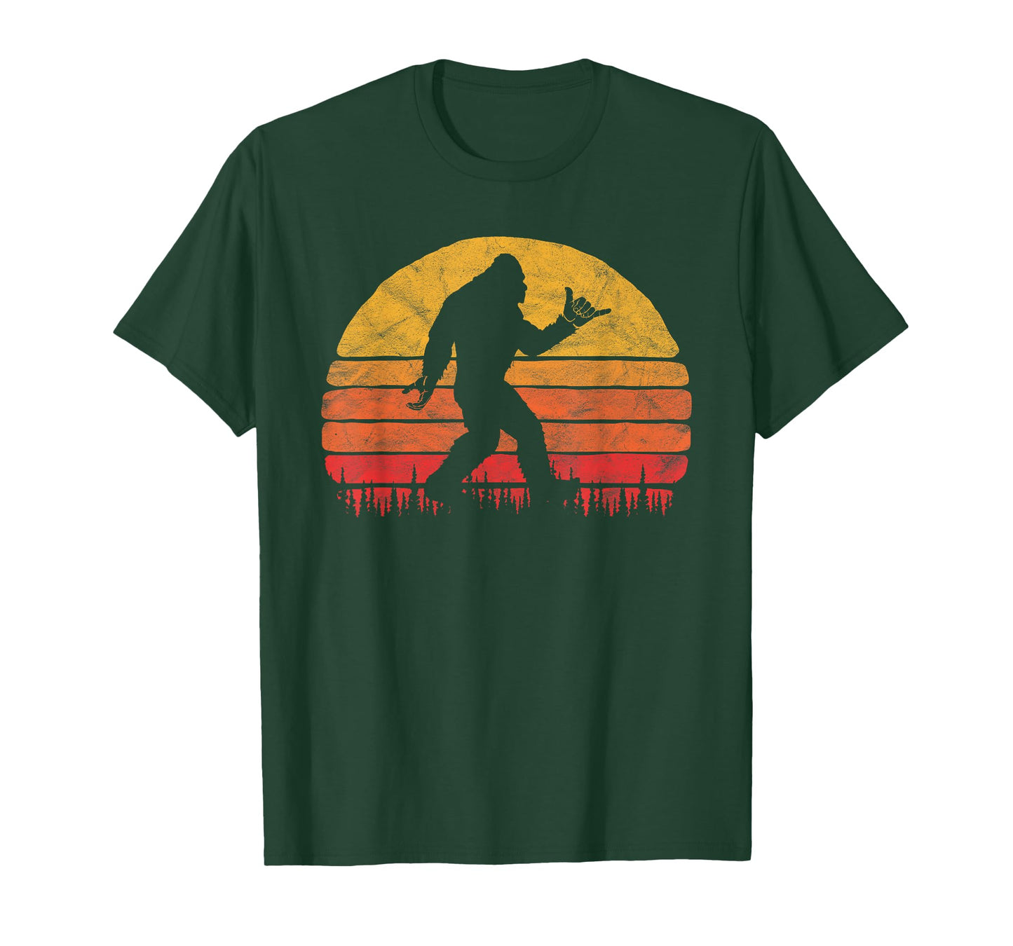 Funny Shaka Aloha Bigfoot Surfer Believe Dude! Graphic T-Shirt