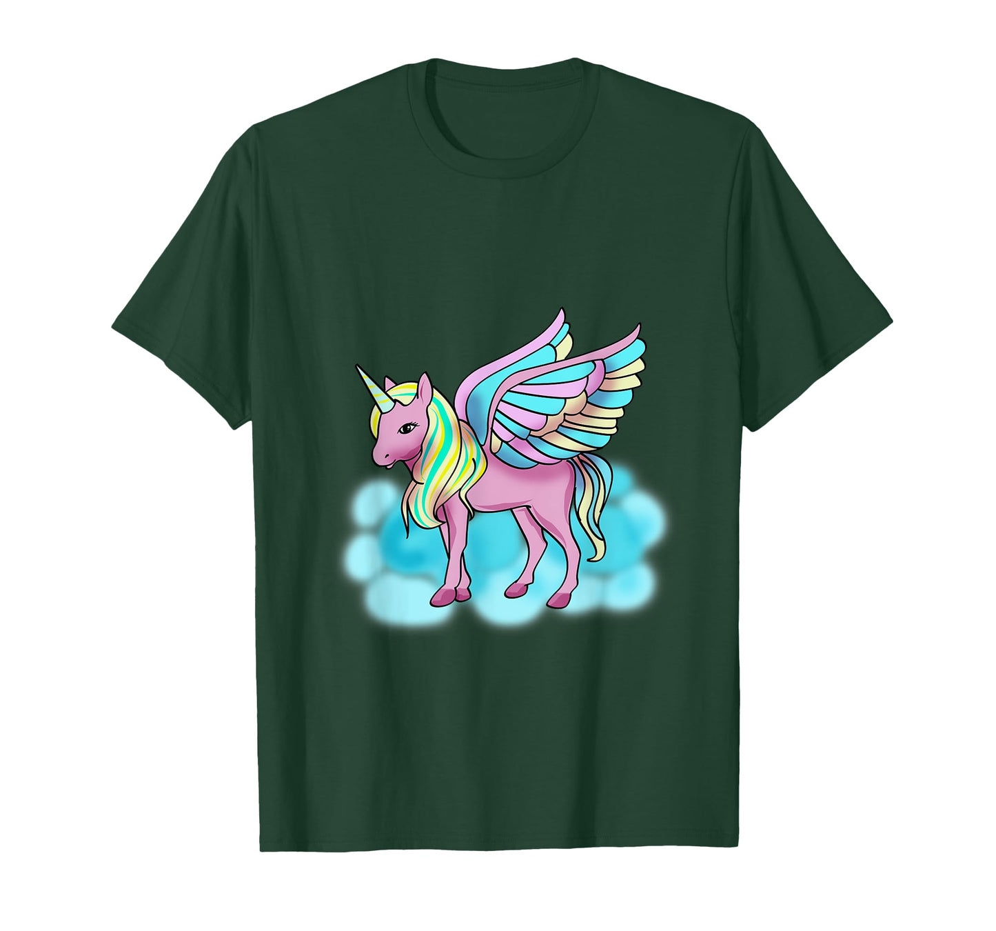 Magical Pink Pegasus with Wings - Unicorn T-Shirt
