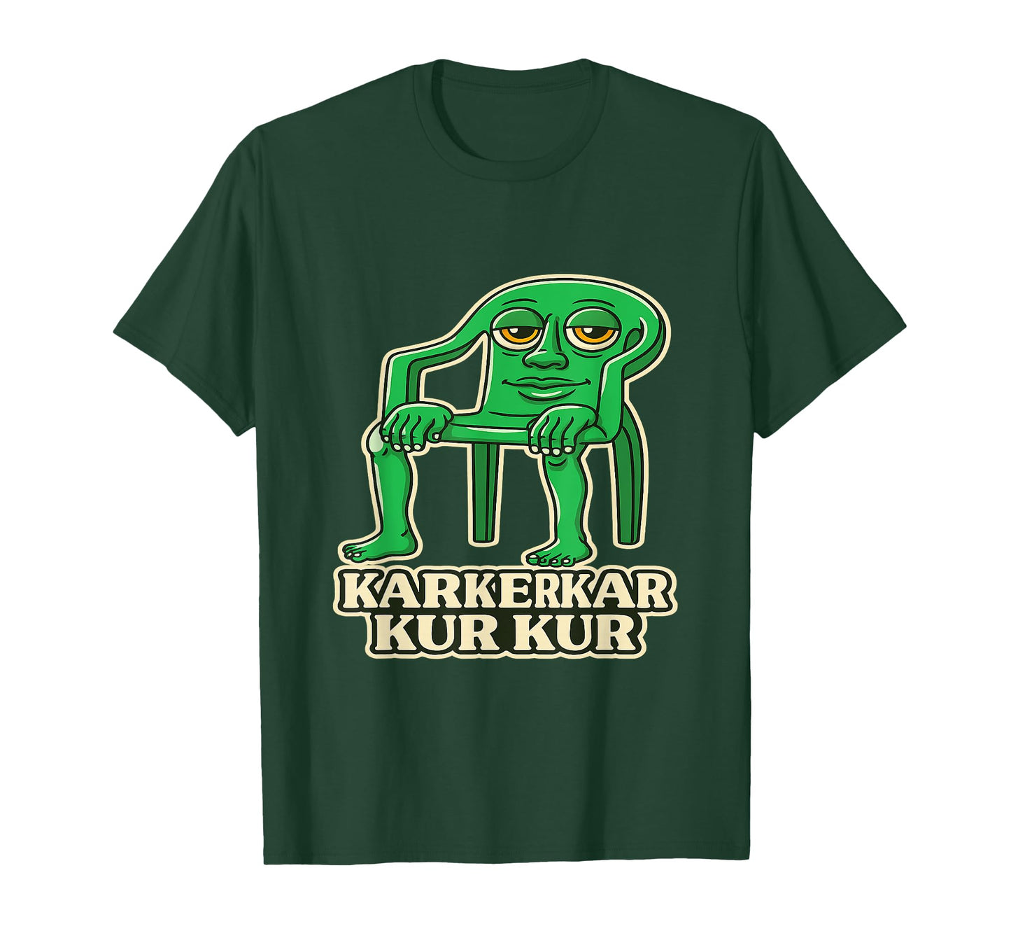 Karkerkar kur kur brainrot Green Chair Funny Kids Young T-Shirt
