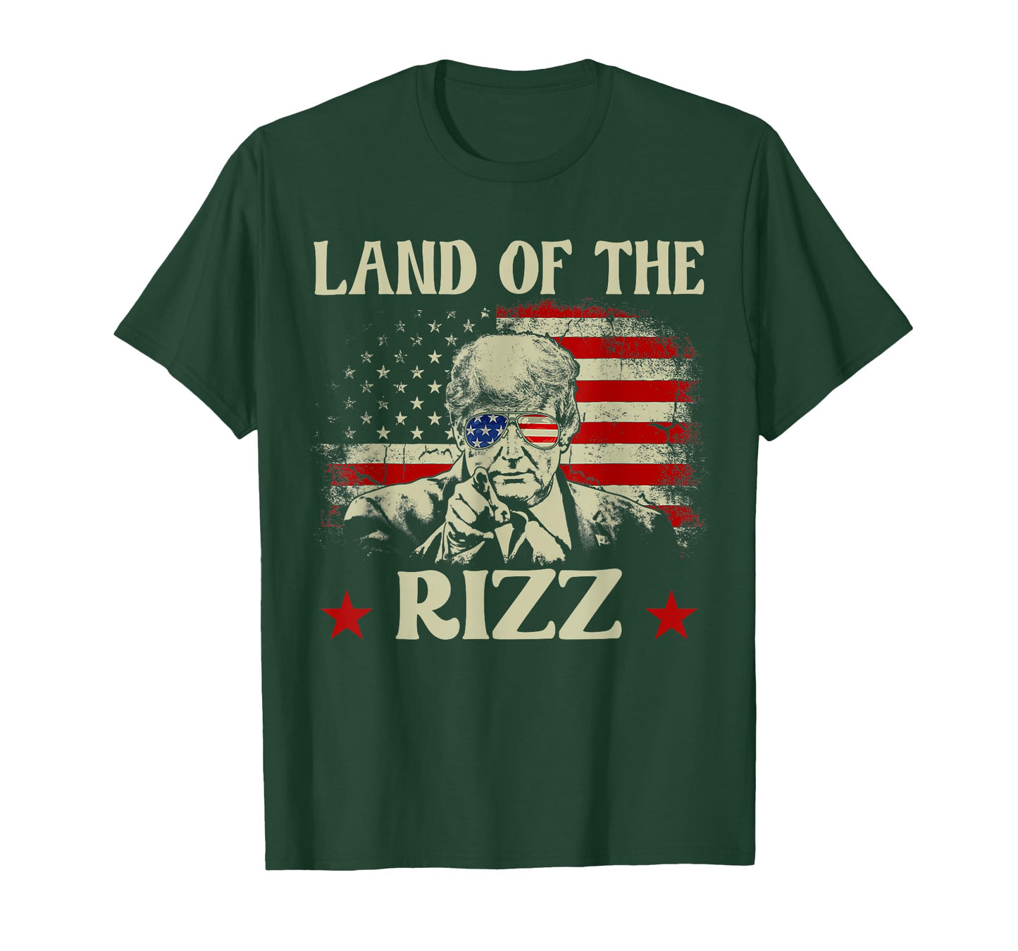 Land of the Rizz funny Patriotic Trump 4th Of July T-Shirt