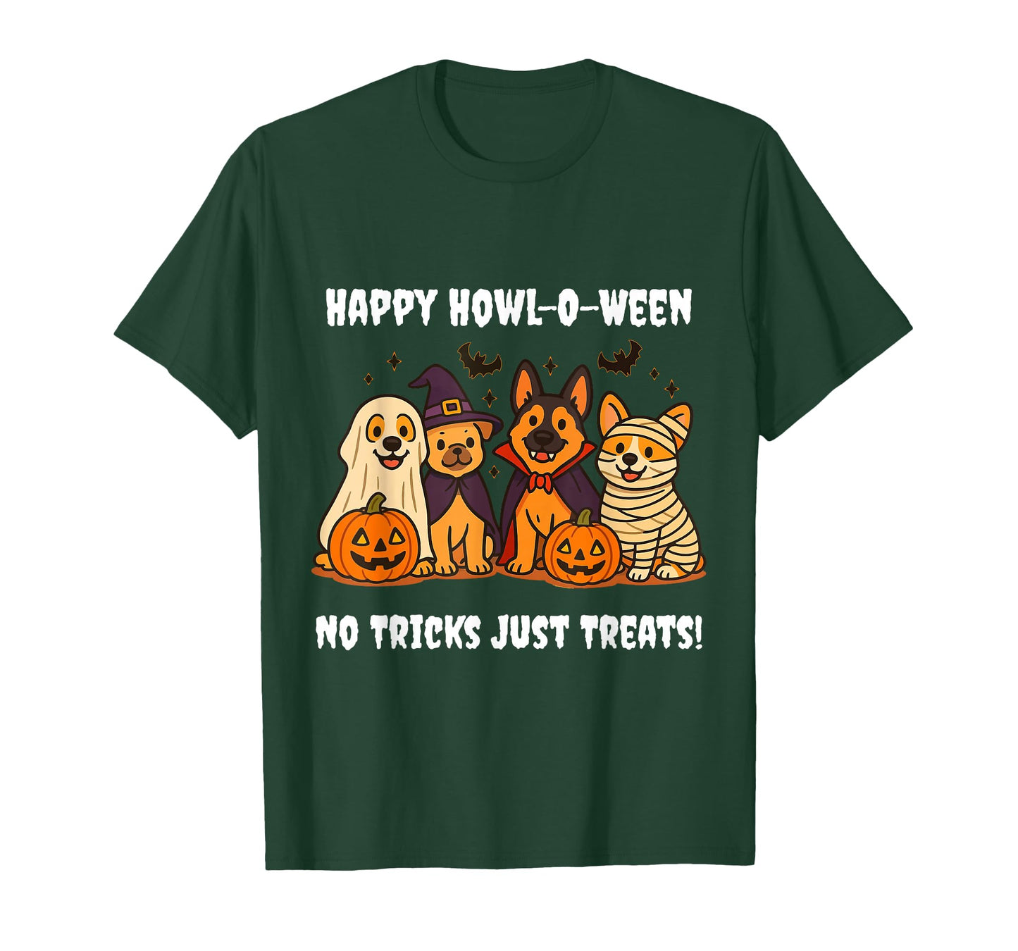 Spooky Dog Squad Ghost Retriever Witch Frenchie Dracula T-Shirt