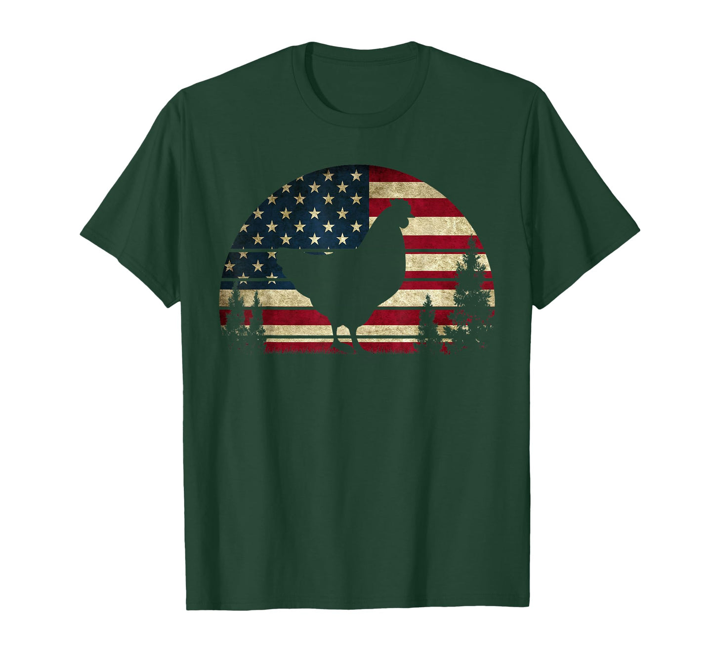 4th Of July Patriotic Chicken American USA Flag Chicken Love T-Shirt