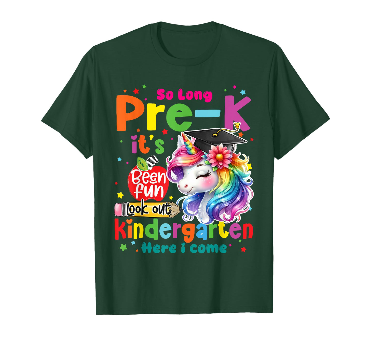 So Long Prek Pre-K Graduation Graduate Unicorn Kids Girls T-Shirt