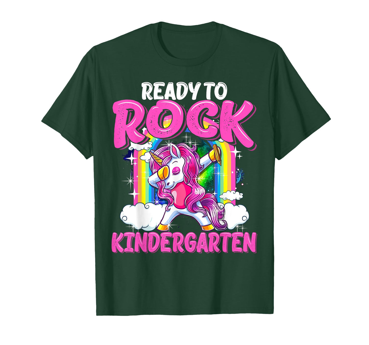 Ready To Rock Kindergarten Dabbing Unicorn Back To School T-Shirt