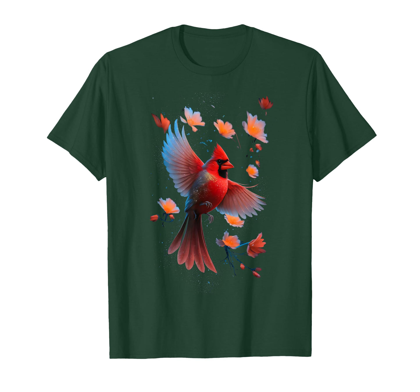 Cute Red Cardinal Bird Lovers Birdwatching Birding Vintage T-Shirt
