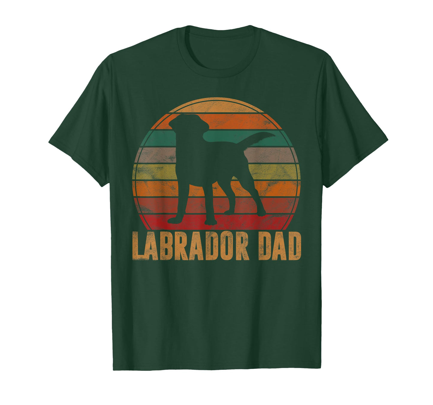 Retro Labrador Dad Gift Dog Daddy Golden Black Lab Father T-Shirt
